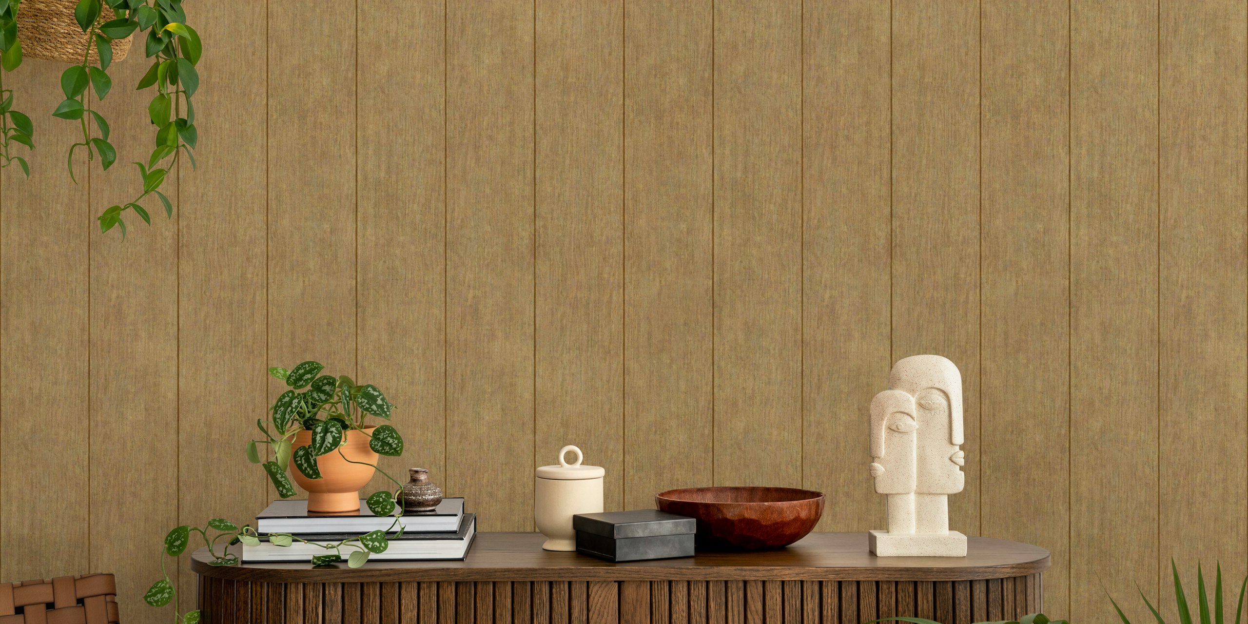 Woodgrain Panel - Warm Oak dans une pièce