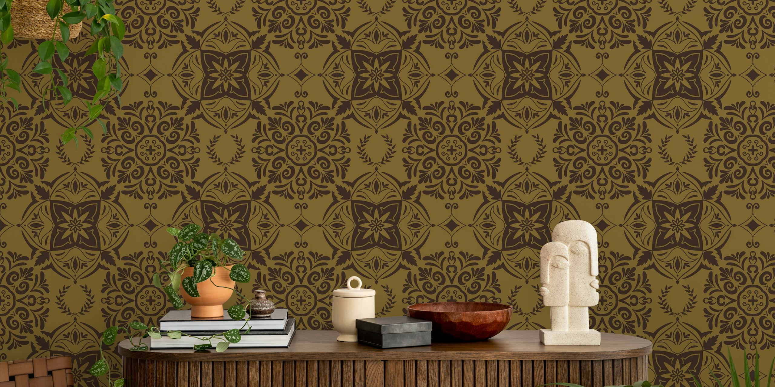 Classic Baroque Art tapetti huoneasetteluussa