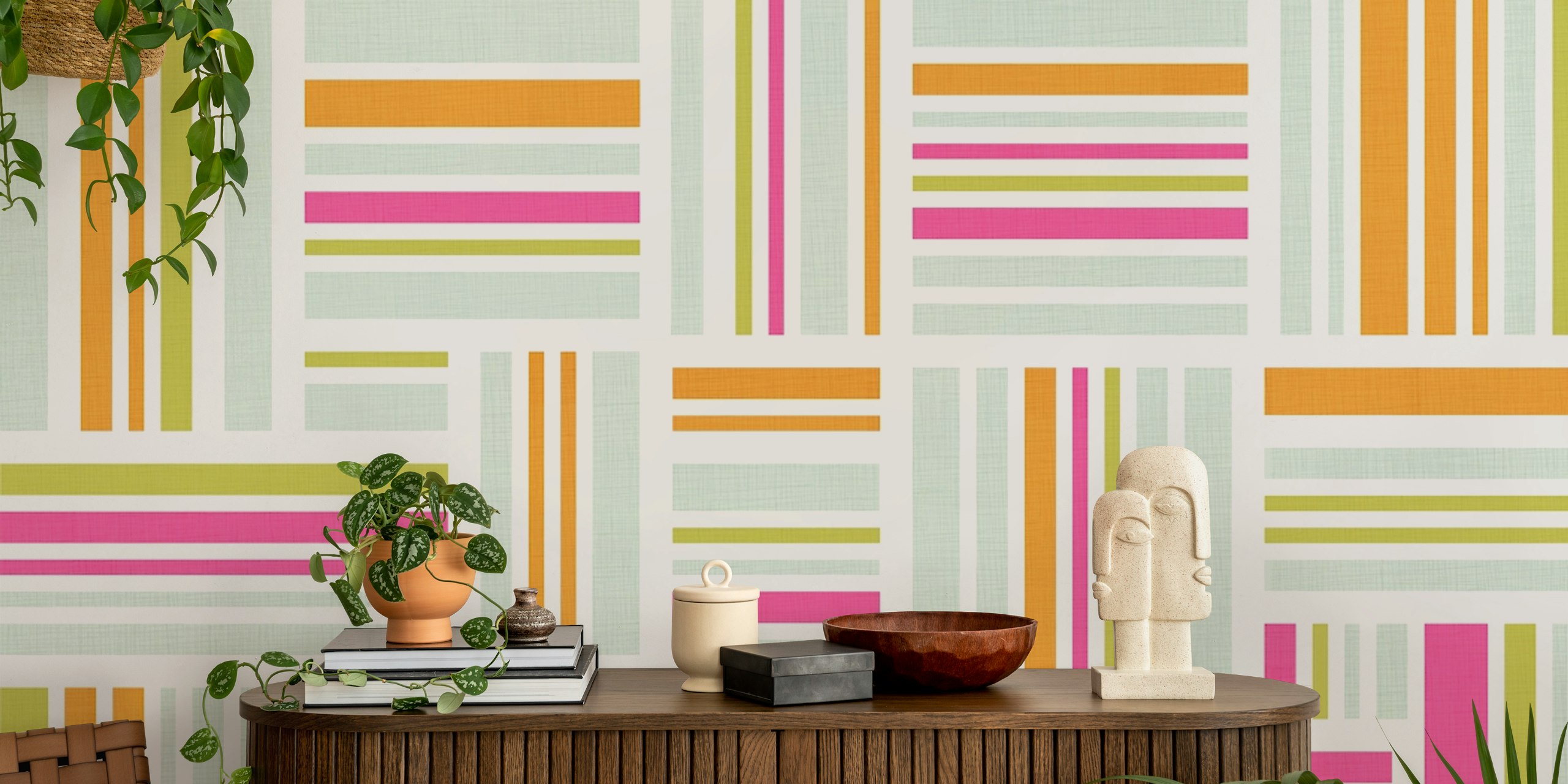 Multicolor Bar Symphony wallpaper in a room