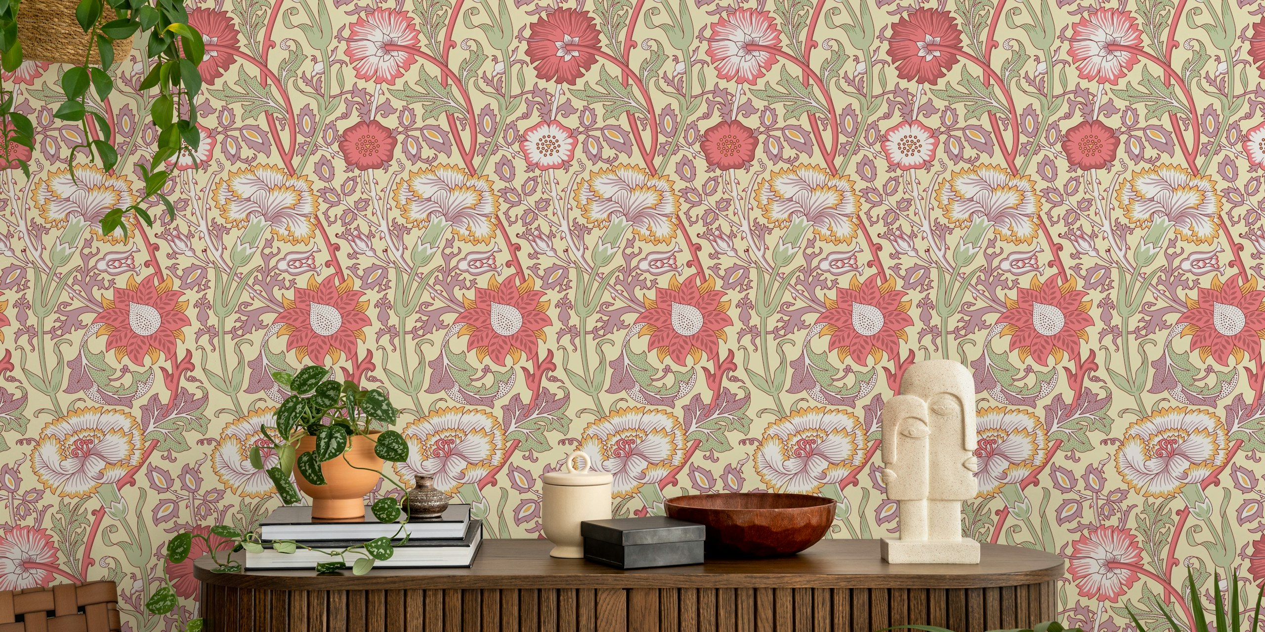 William Morris wallpaper in a room