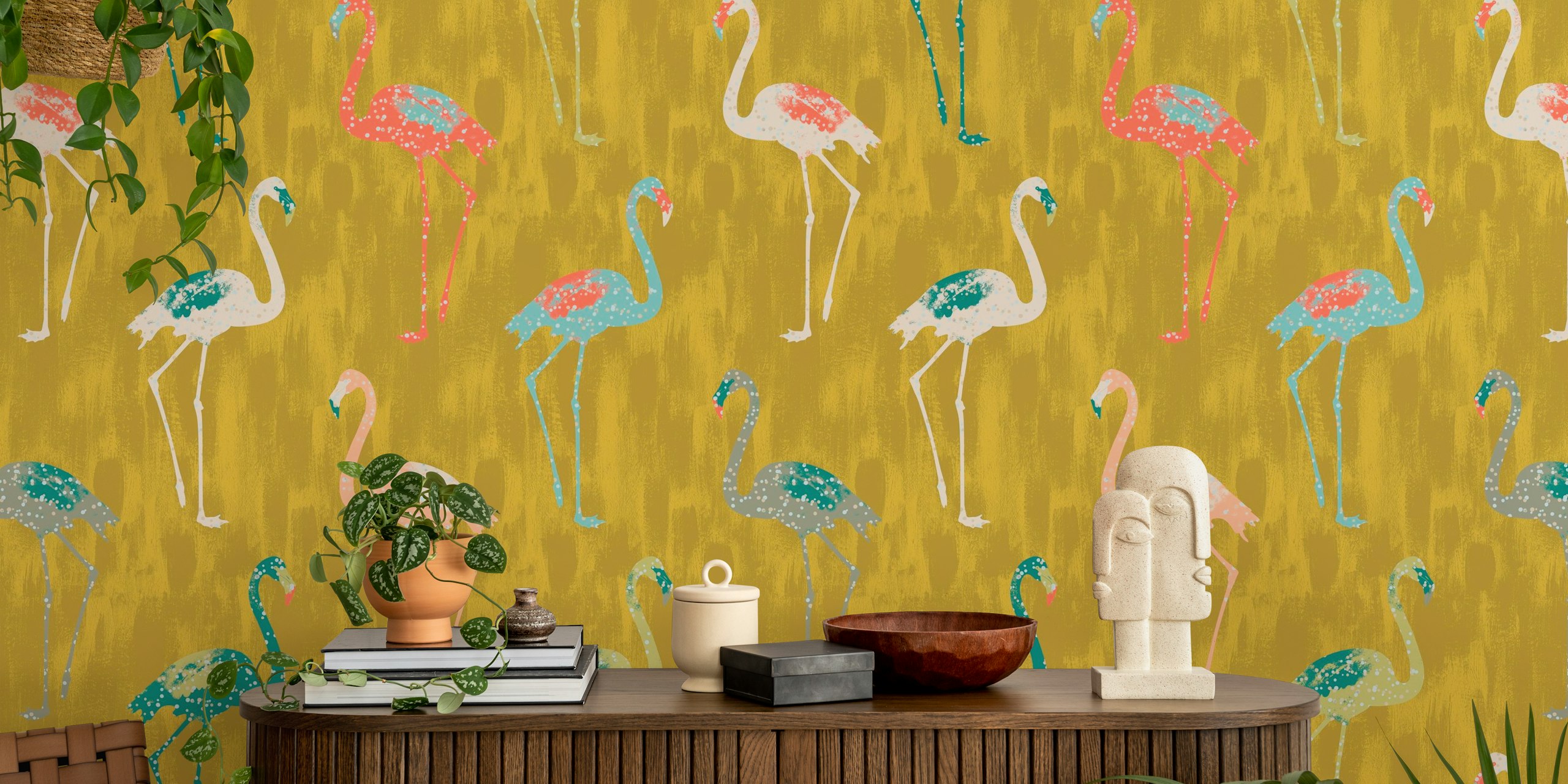 Flamingo Dance wallpaper i et rom