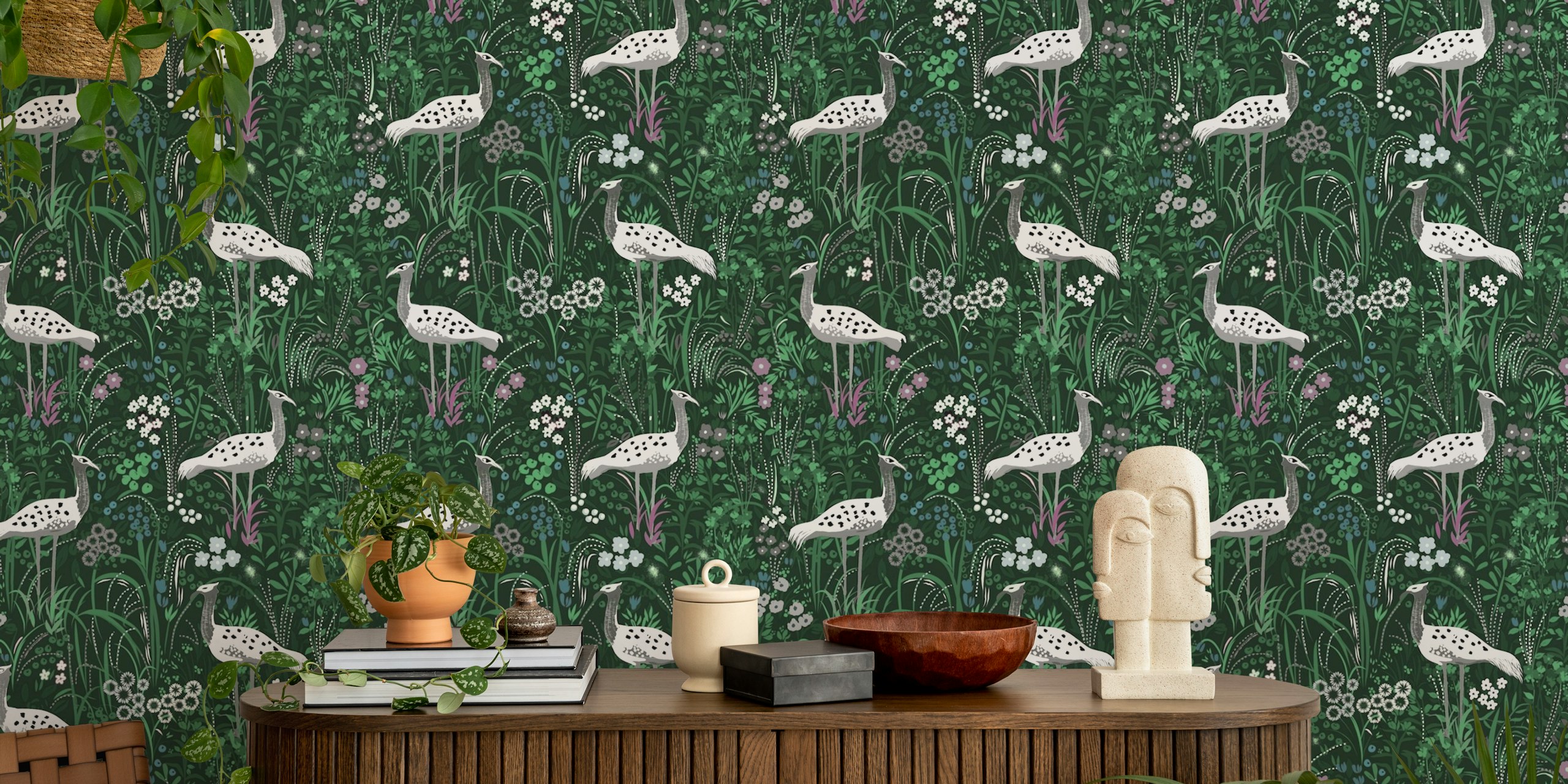 Lush Green Aviary tapet i et rom