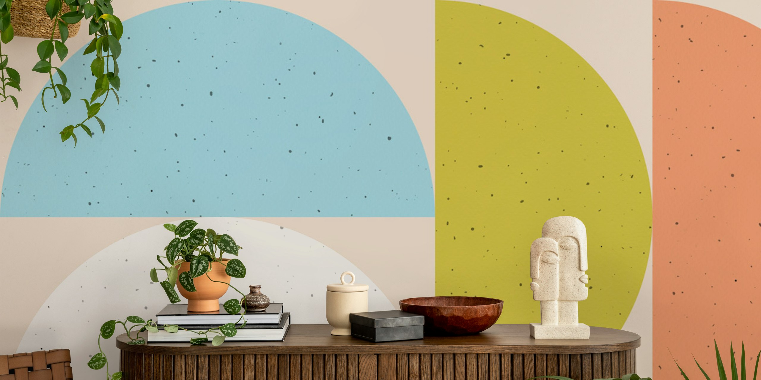 Mescolanza 17 kleurrijke wallpaper in een kamer