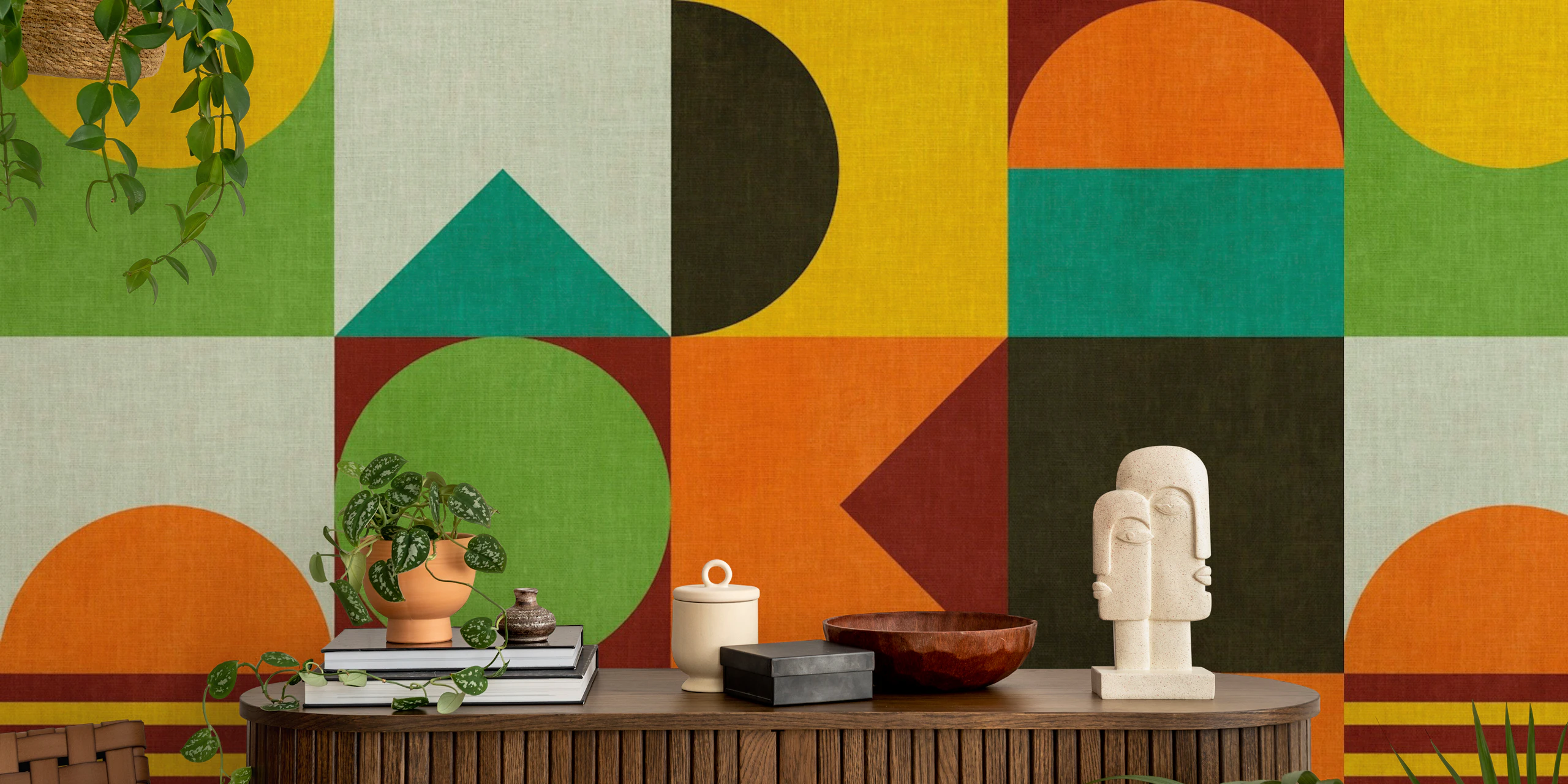 Canvas Print Bauhaus Poster Kleurrijke Geometrische Mid Century Abstracte Kunst Muur Foto voor Woonkamer Home Decor 50x75cm (20x30in) x2 Frameloos Canvas Print Bauhaus Poster Kleurrijke Geometrische Mid Century Abstracte Kunst Muur Foto voor Woonkamer Home Decor 50x75cm (20x30in) x2 Frameloos