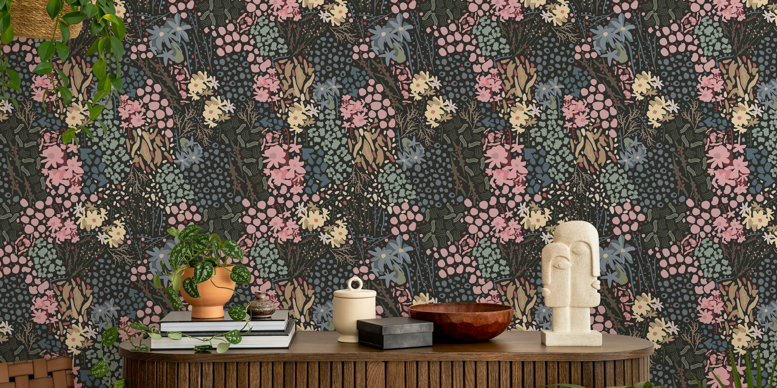 Abstract modern floral wallpaper u sobi