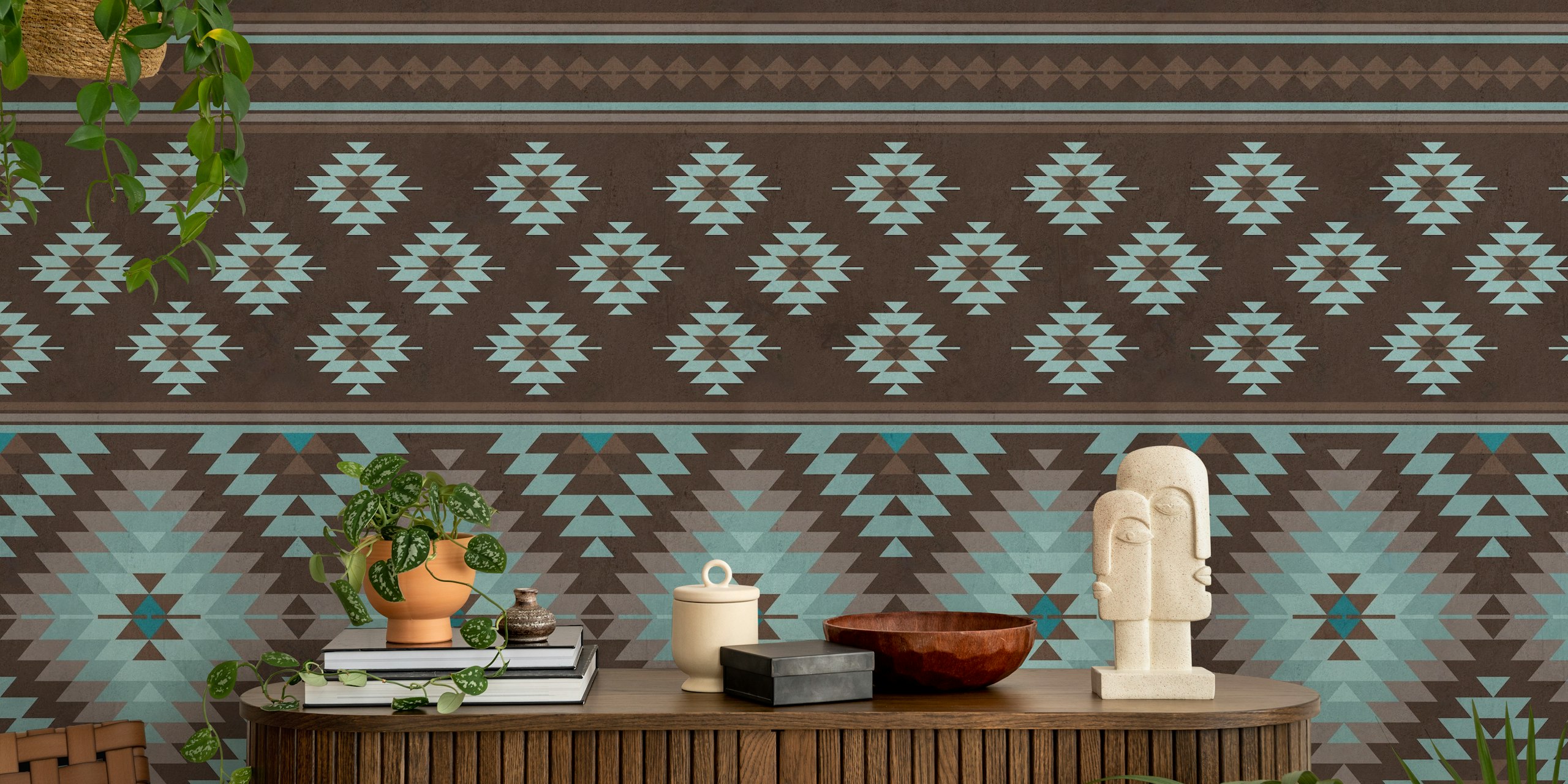 Kilim stripes i ett rum