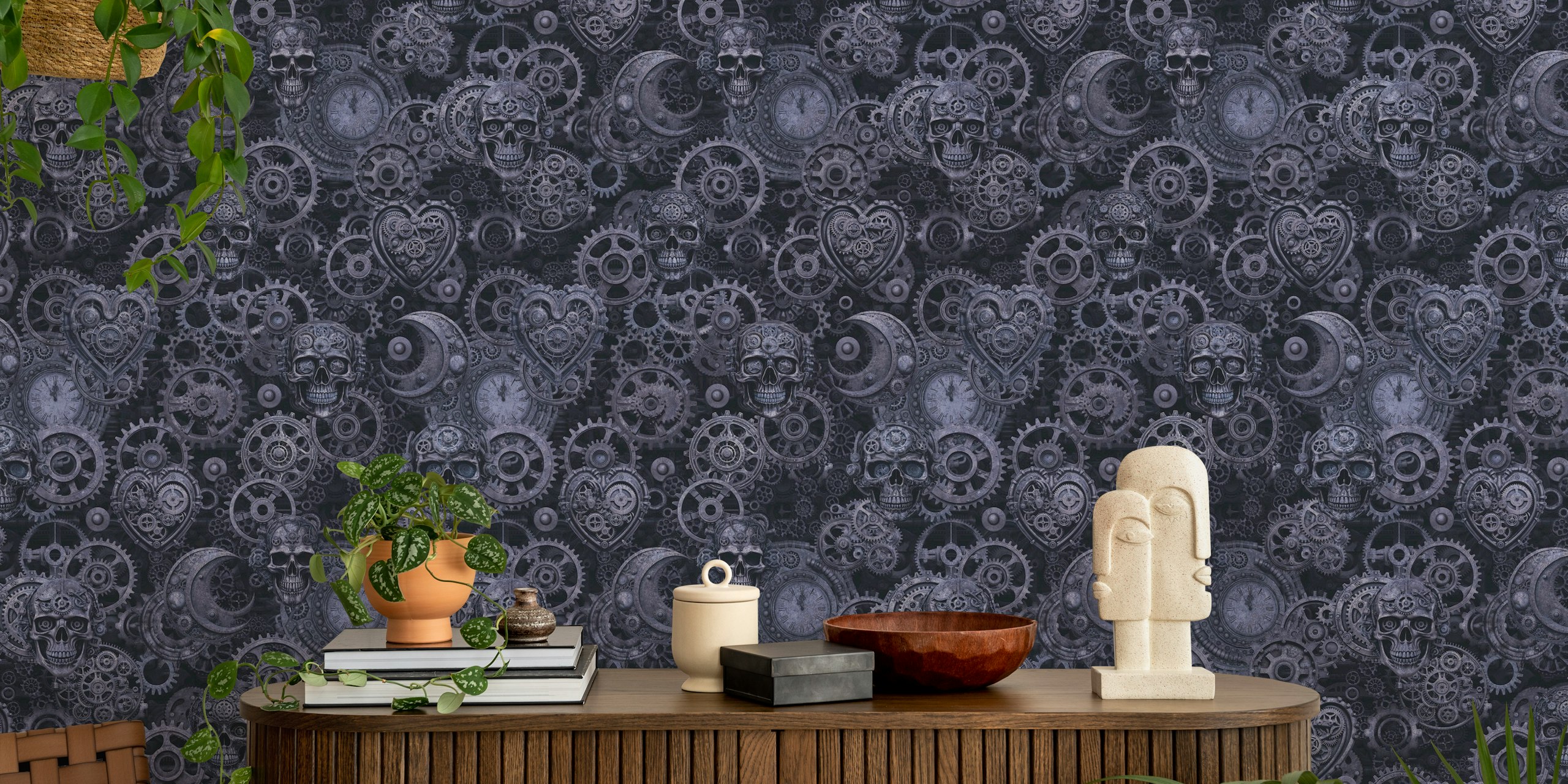 Design gotico blu steampunk