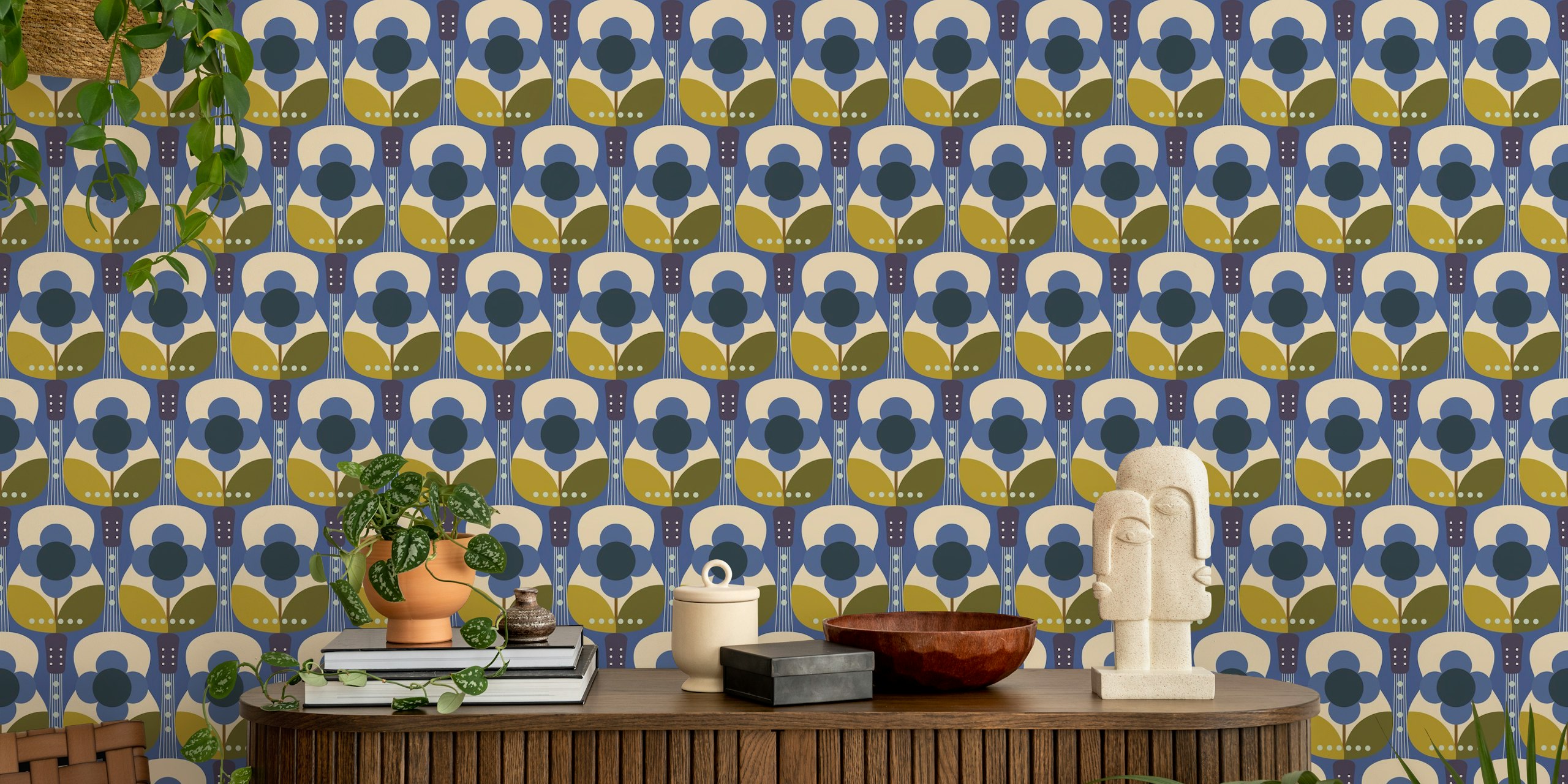 Six String Wallflower wallpaper design