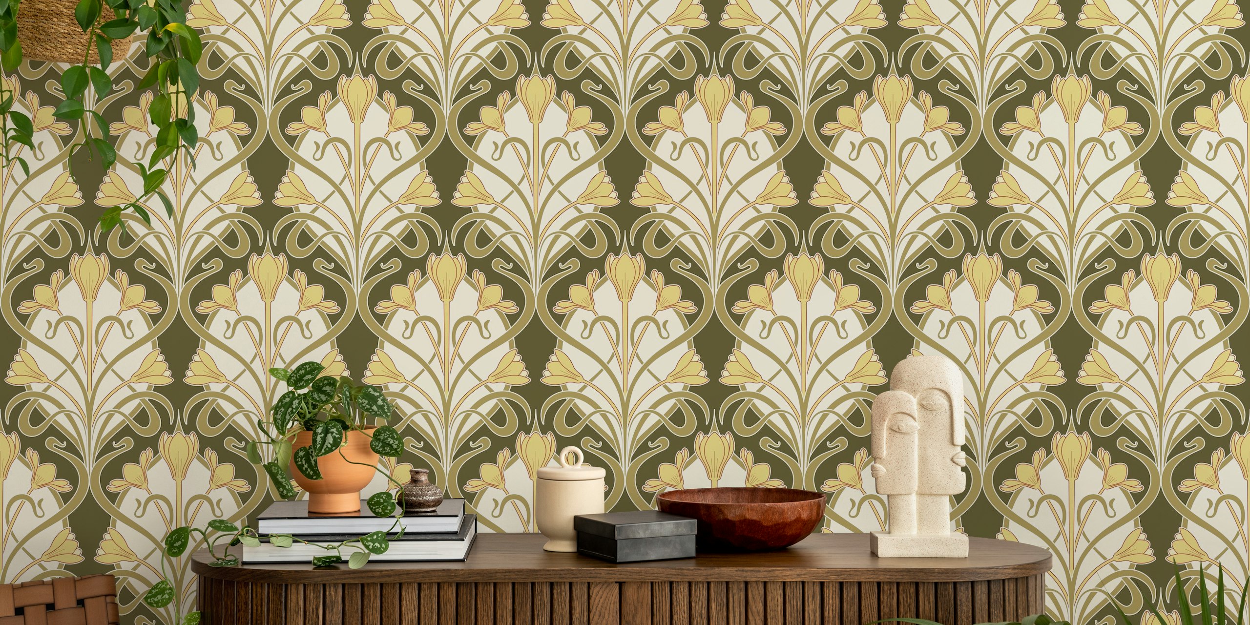 Art Nouveau Crocus tapet i stuen