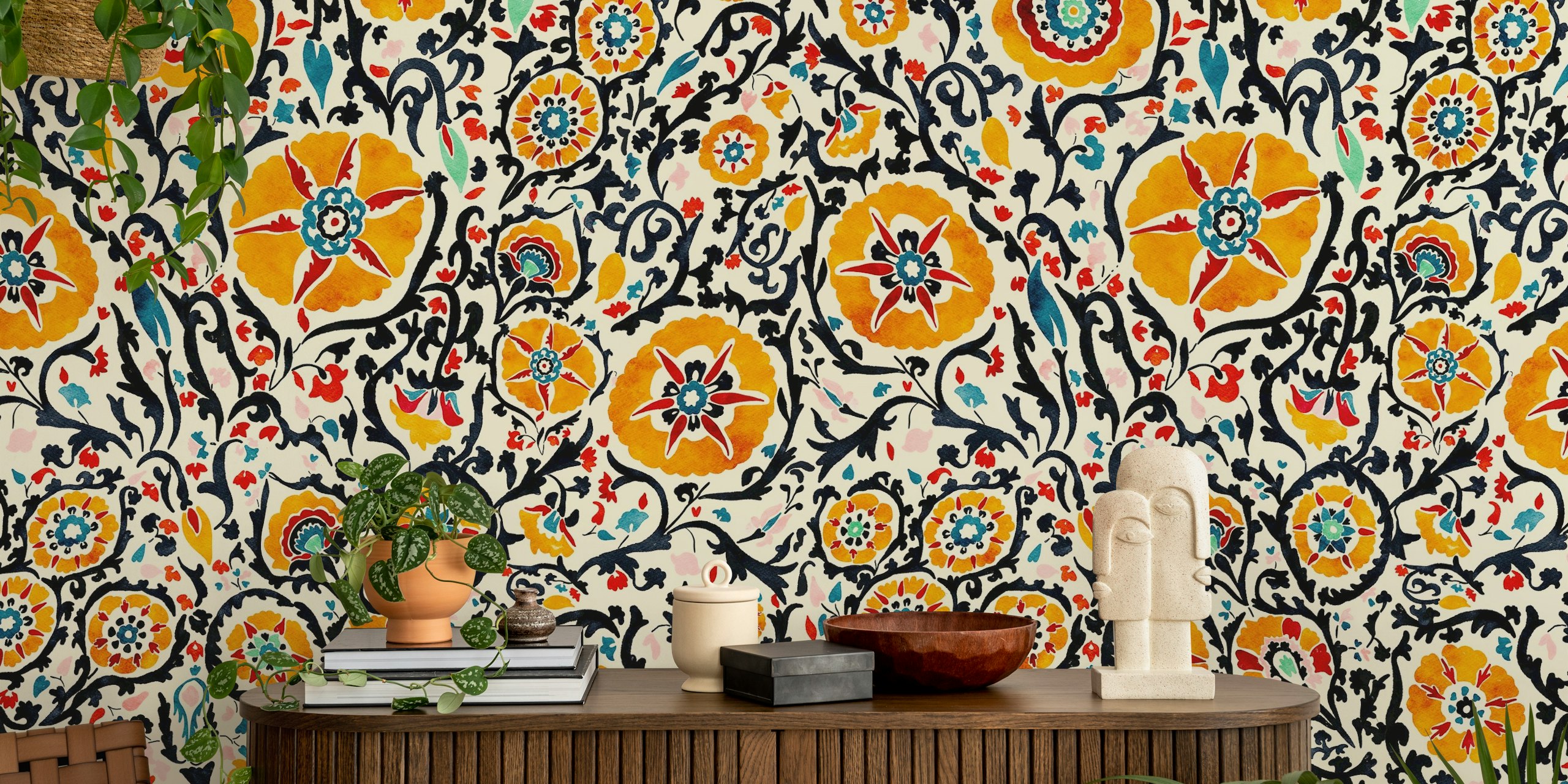 Design della carta da parati Golden Garden Dens Suzani