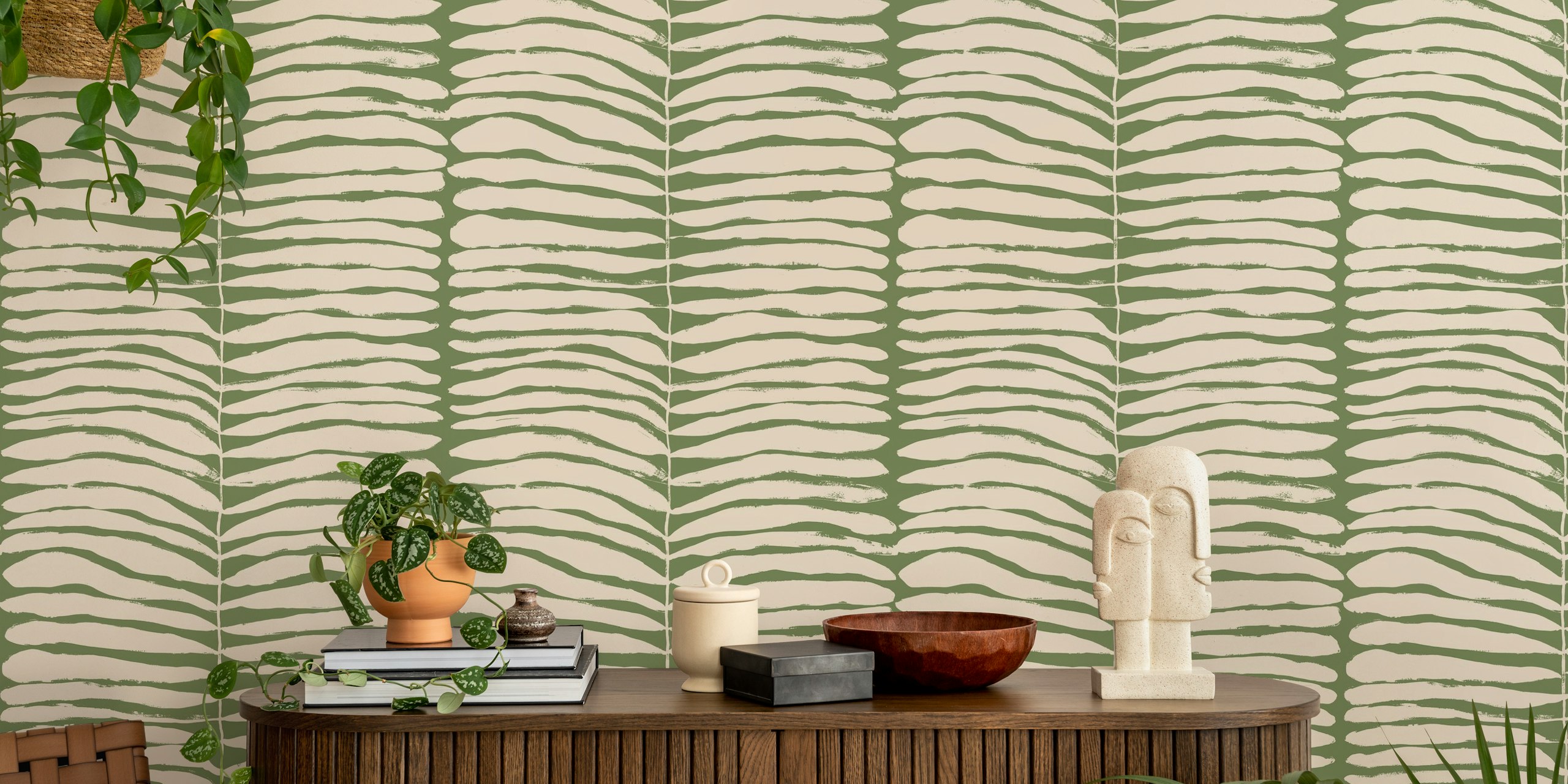 Ταπετσαρία με σχέδιο Soul Garden Alga Prado σε ένα δωμάτιο