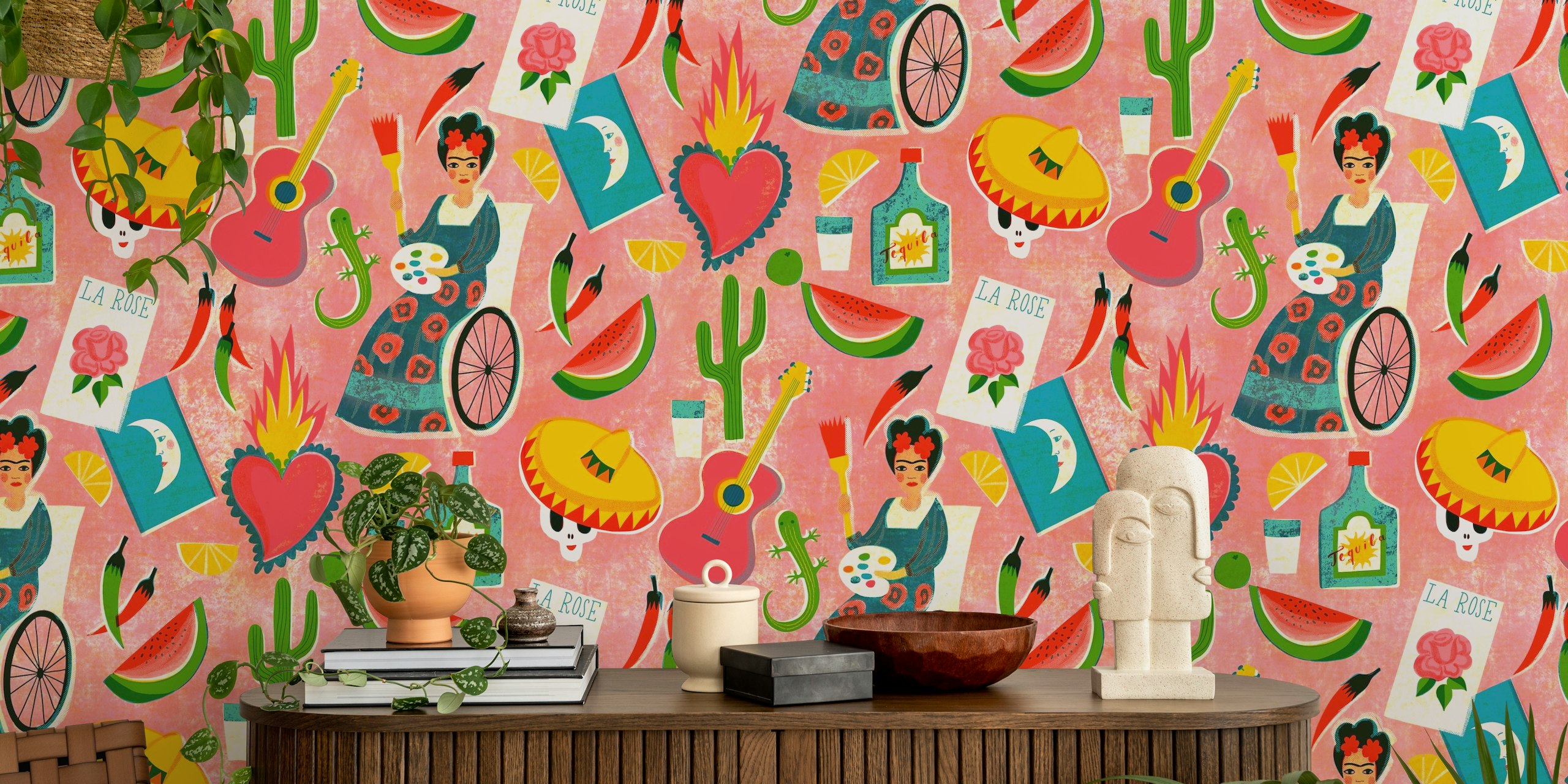 Viva La Vida Mexico Frida tapet i et rom