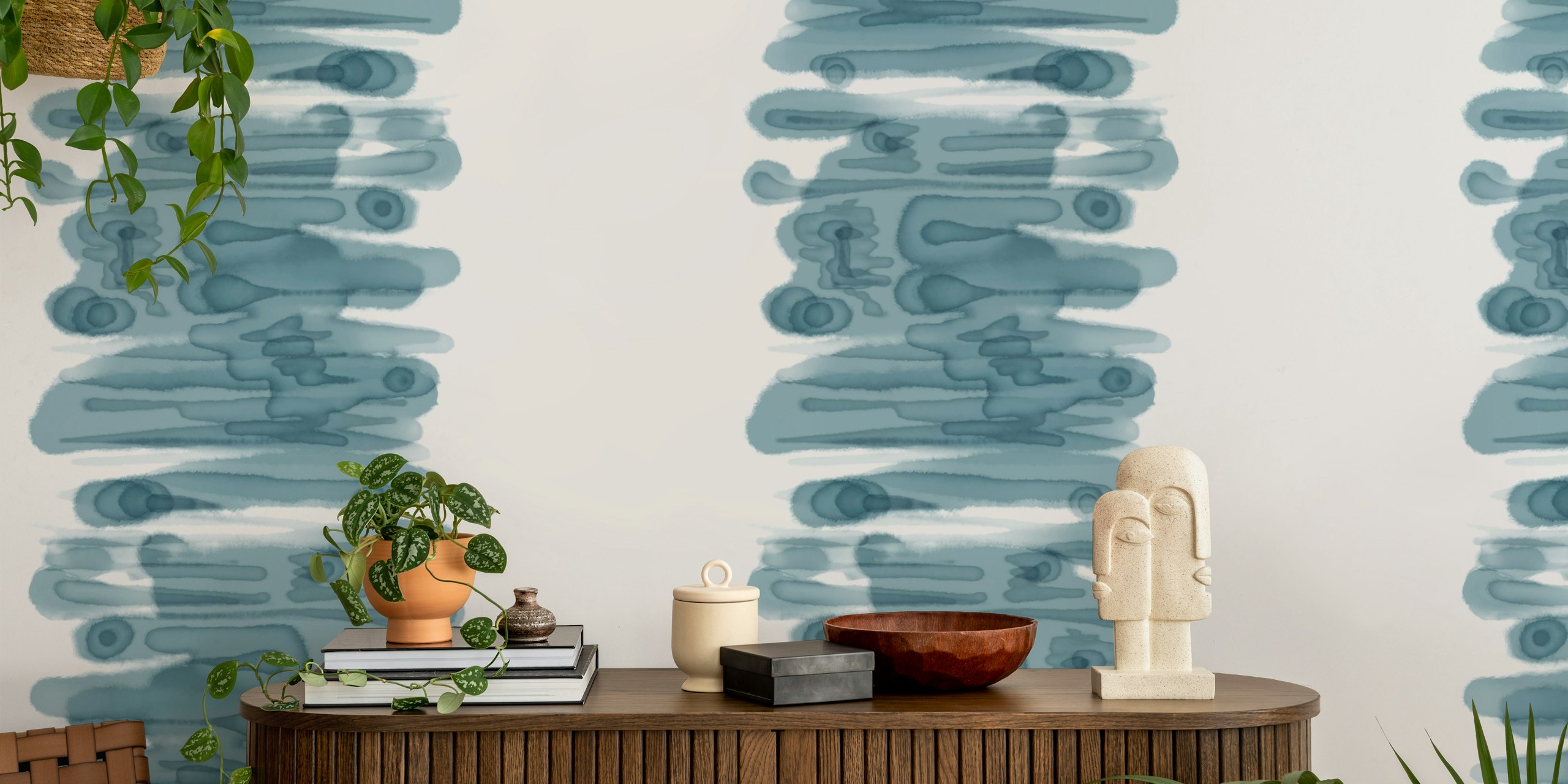 Σκοτεινό teal blue σχέδιο