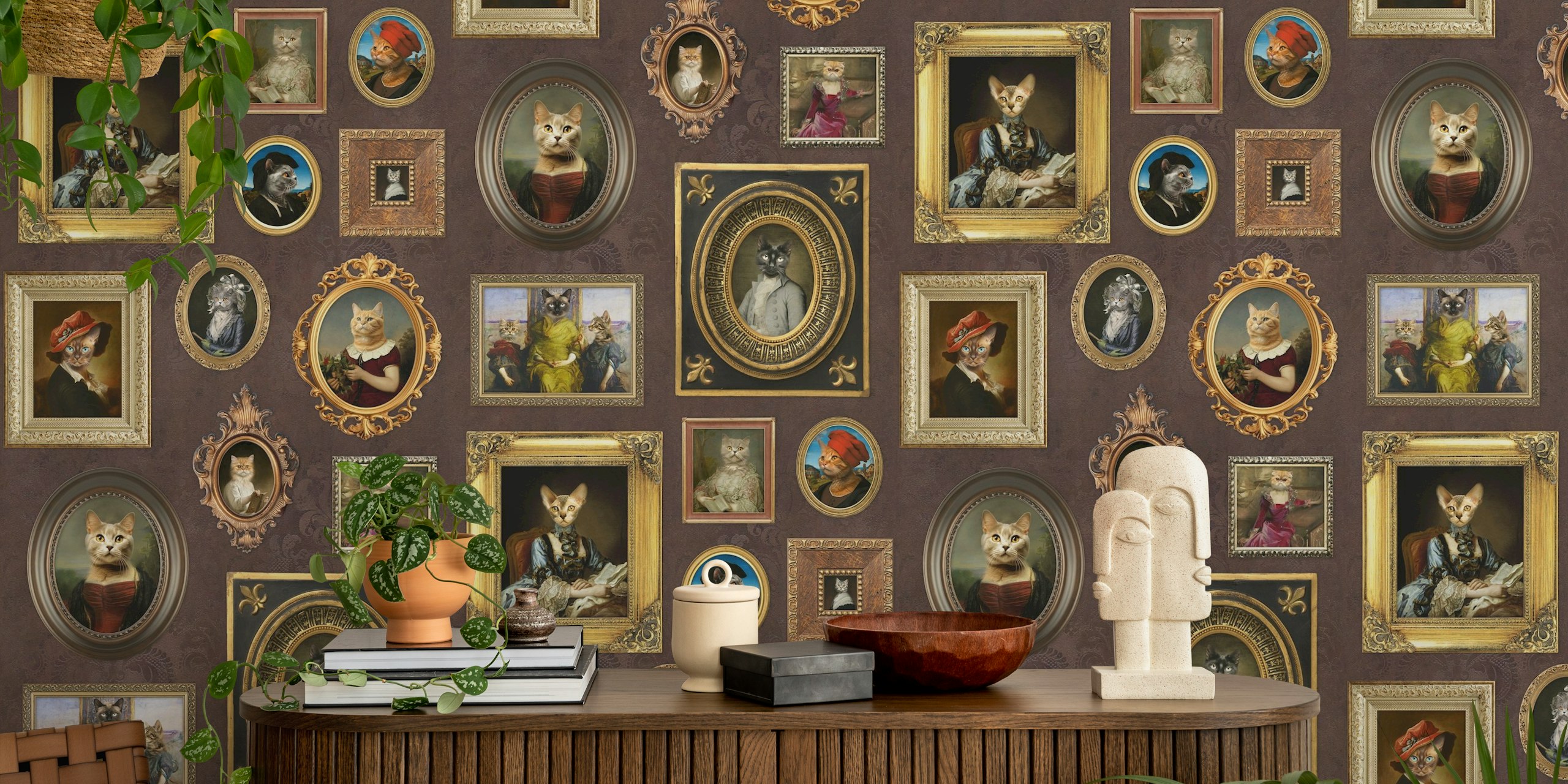Papel tapiz de Cat Lovers con colección de retratos