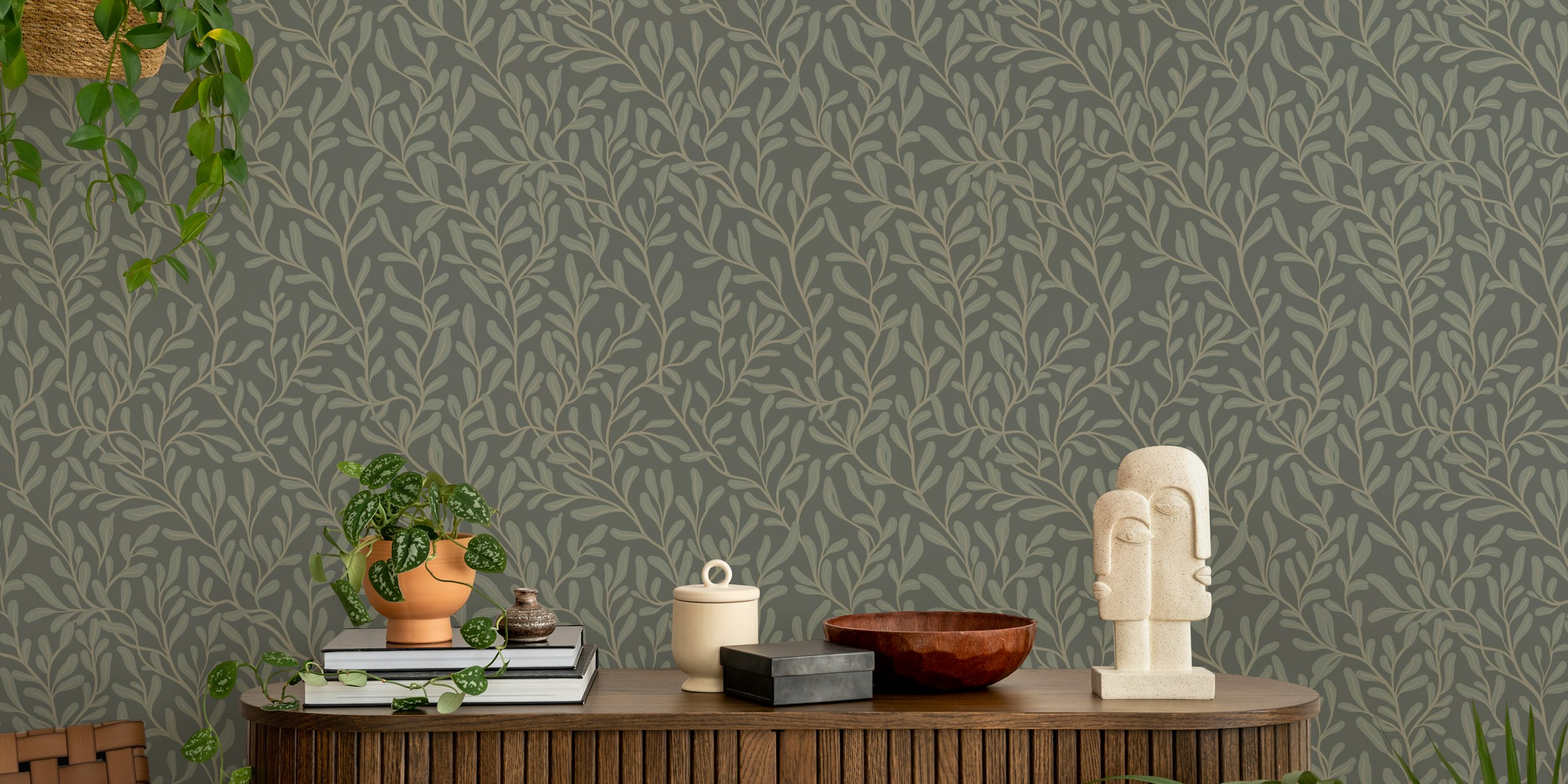 Autumn Glow wallpaper design in a room