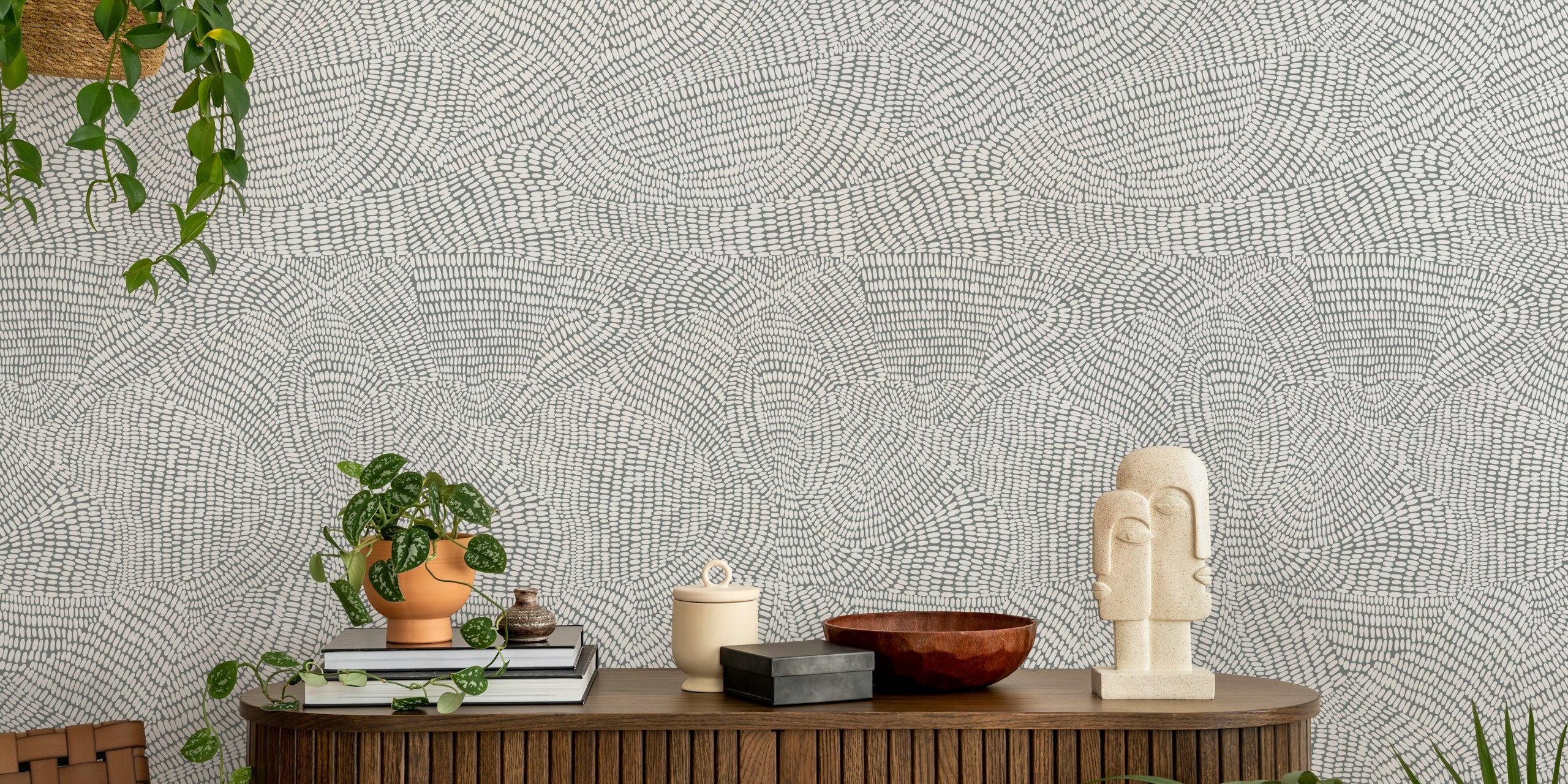 Gentle Weave in dark tapettimuotoilu