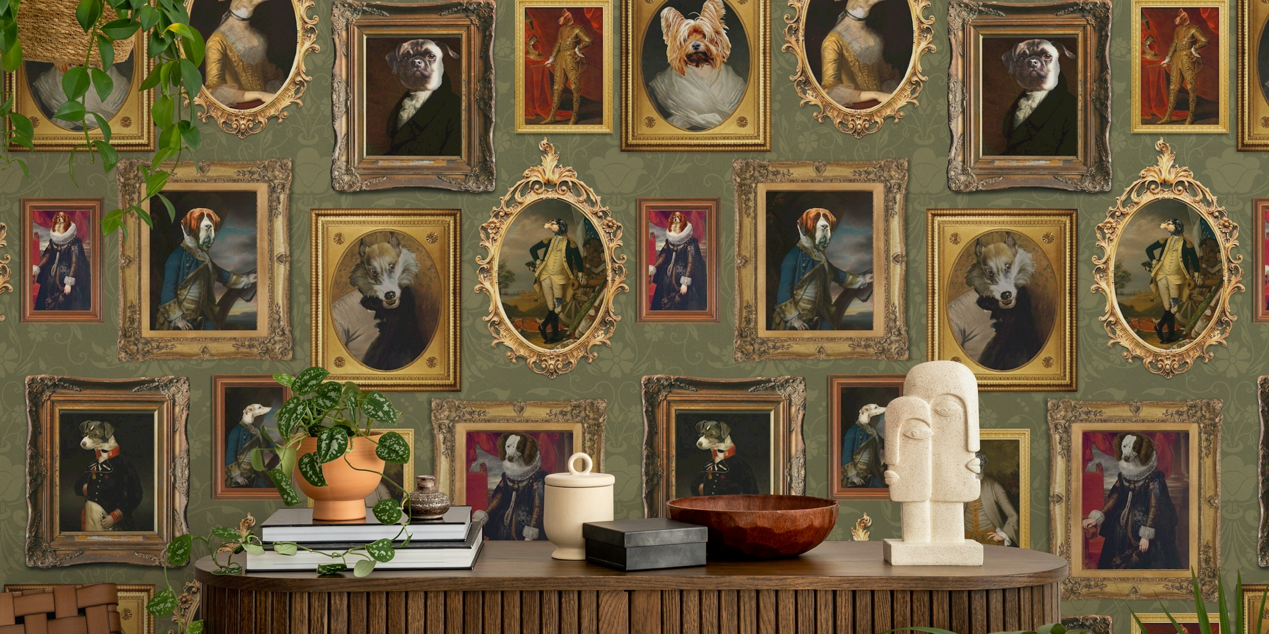 Famous Dogs Museum papier peint dans une pièce