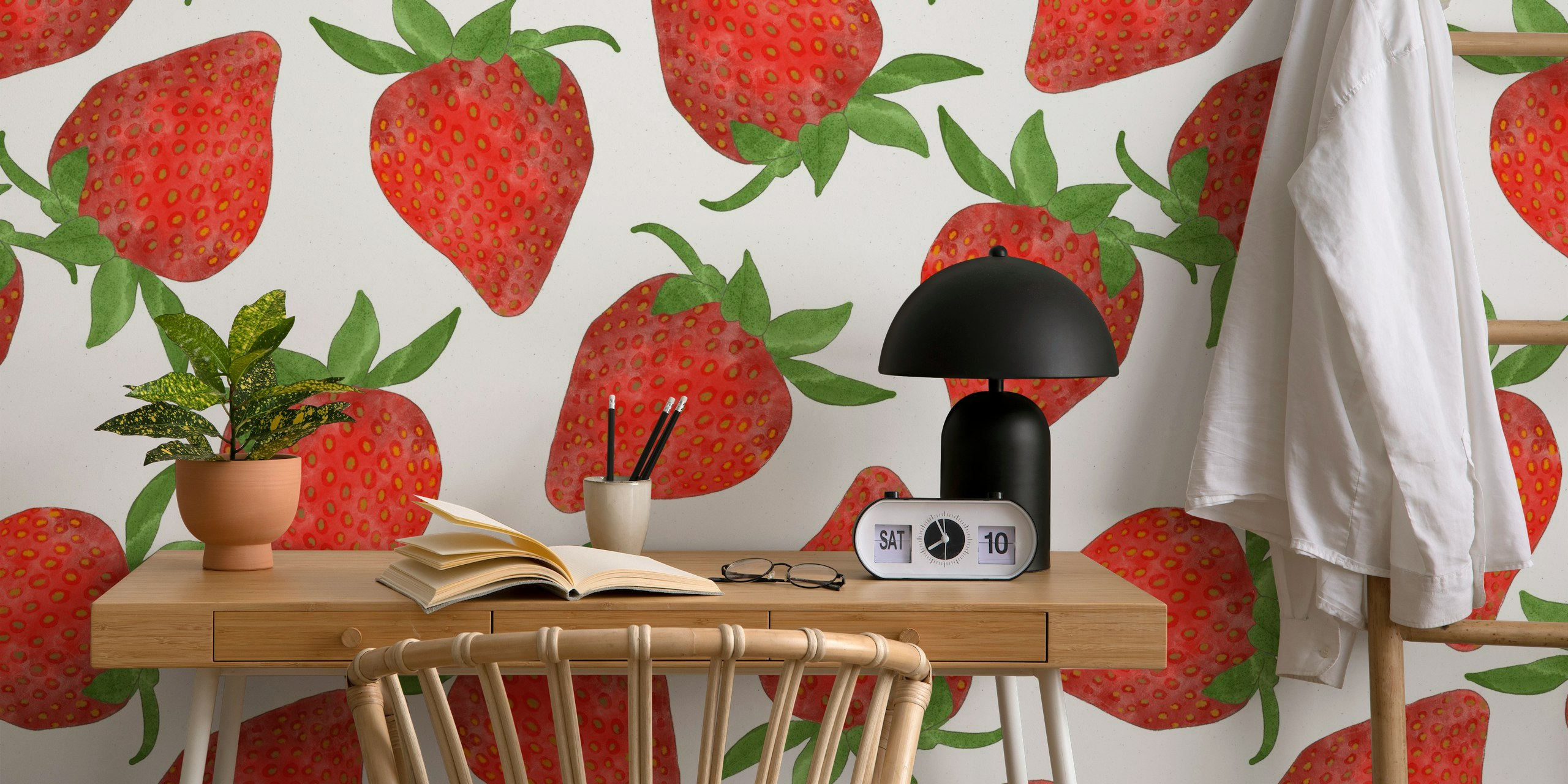 Watercolor Strawberries 9 tapetit