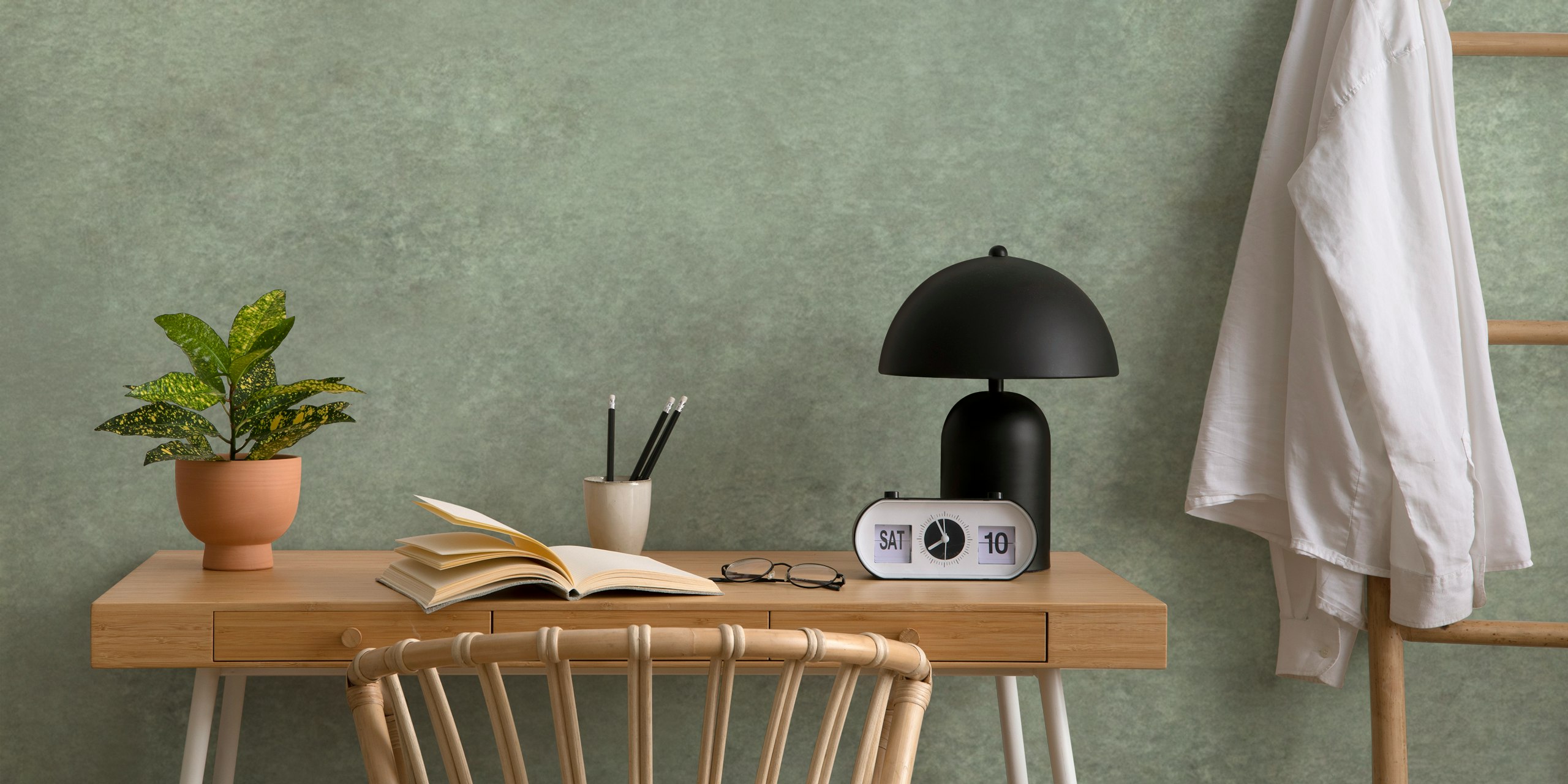 Sueded Leather Forever wallpaper in a room