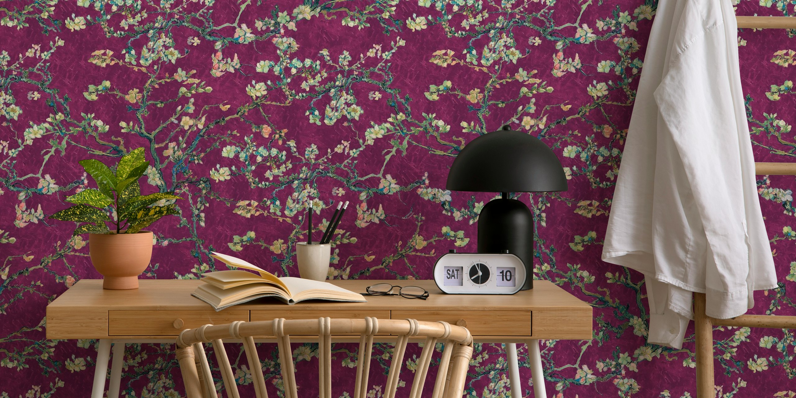 Vincent Van Gogh Almond Blossom wallpaper in a room