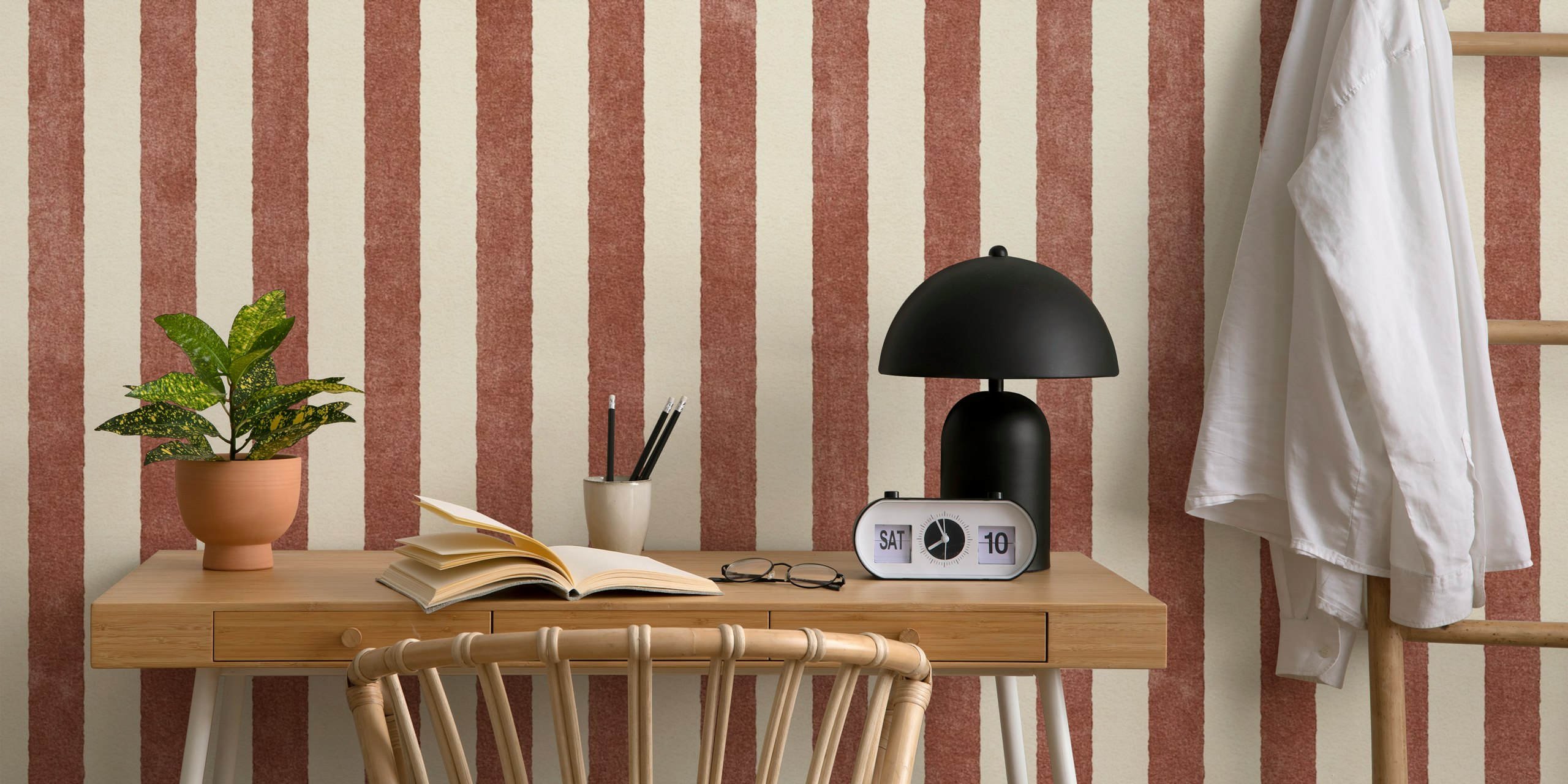 Stripes - 07 - Clove papel pintado en una habitación