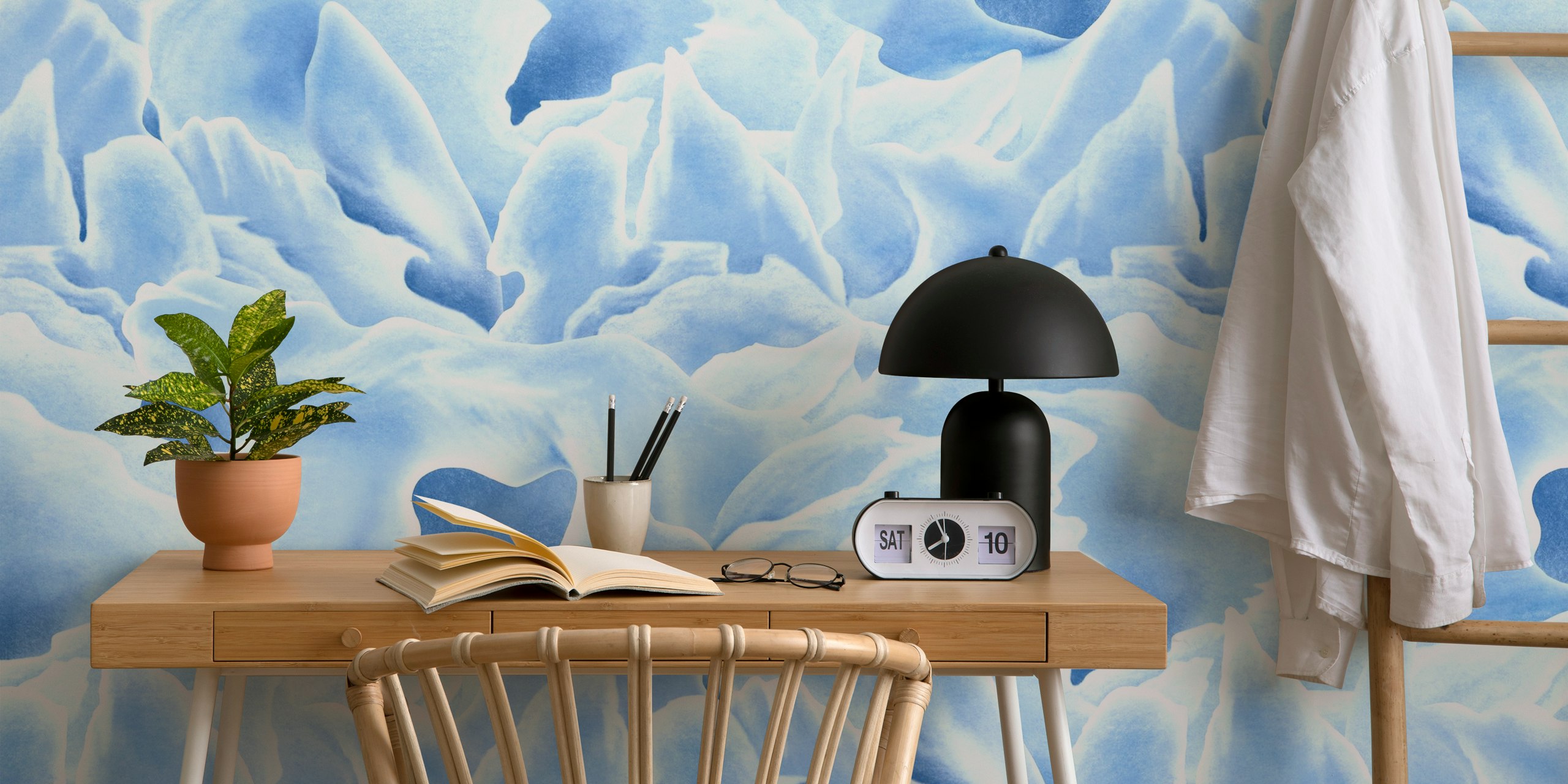 Blue Glacier Ice wallpaper in a room