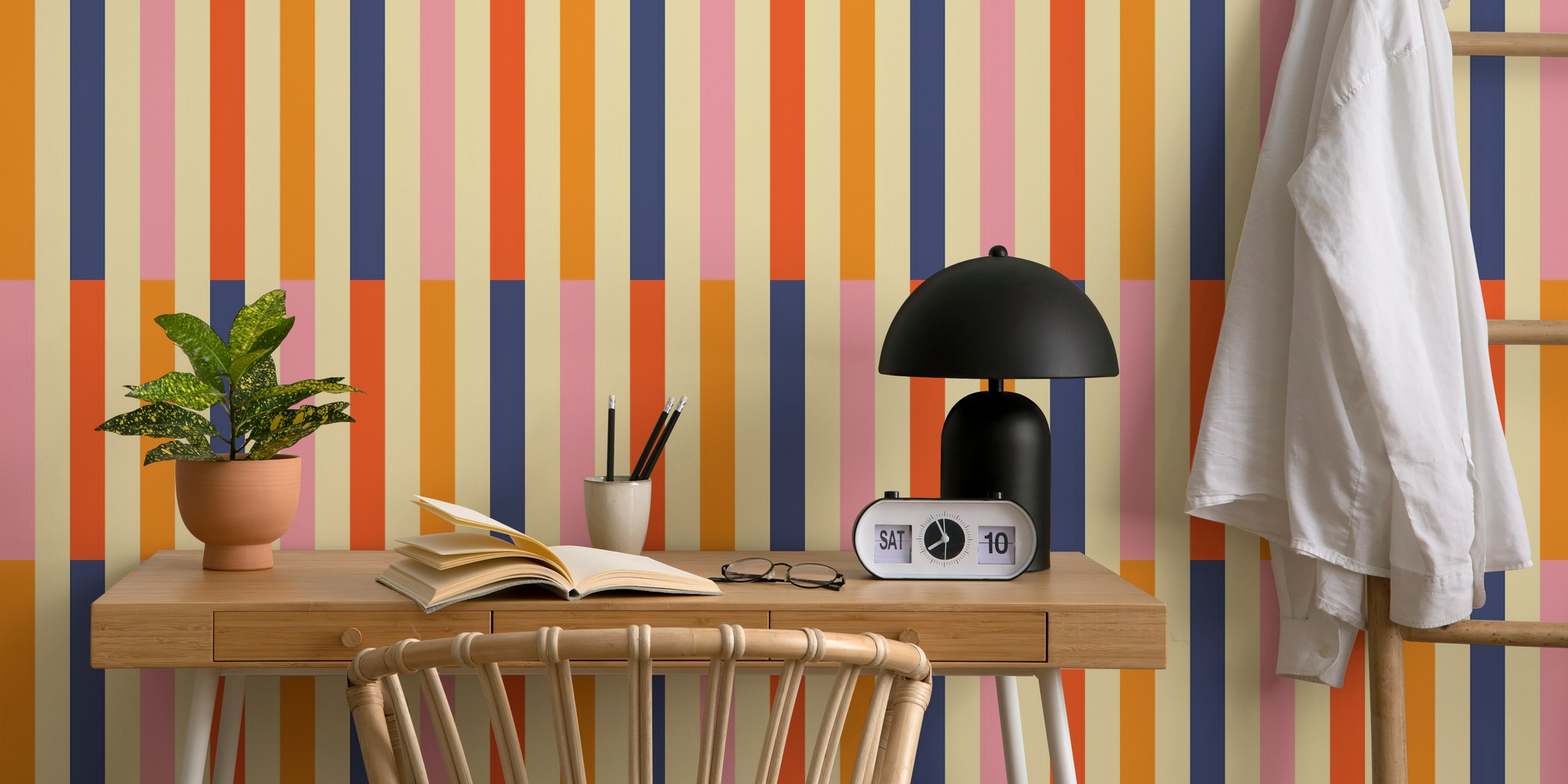 Colorful Stripes - Orange Blue σε ένα δωμάτιο
