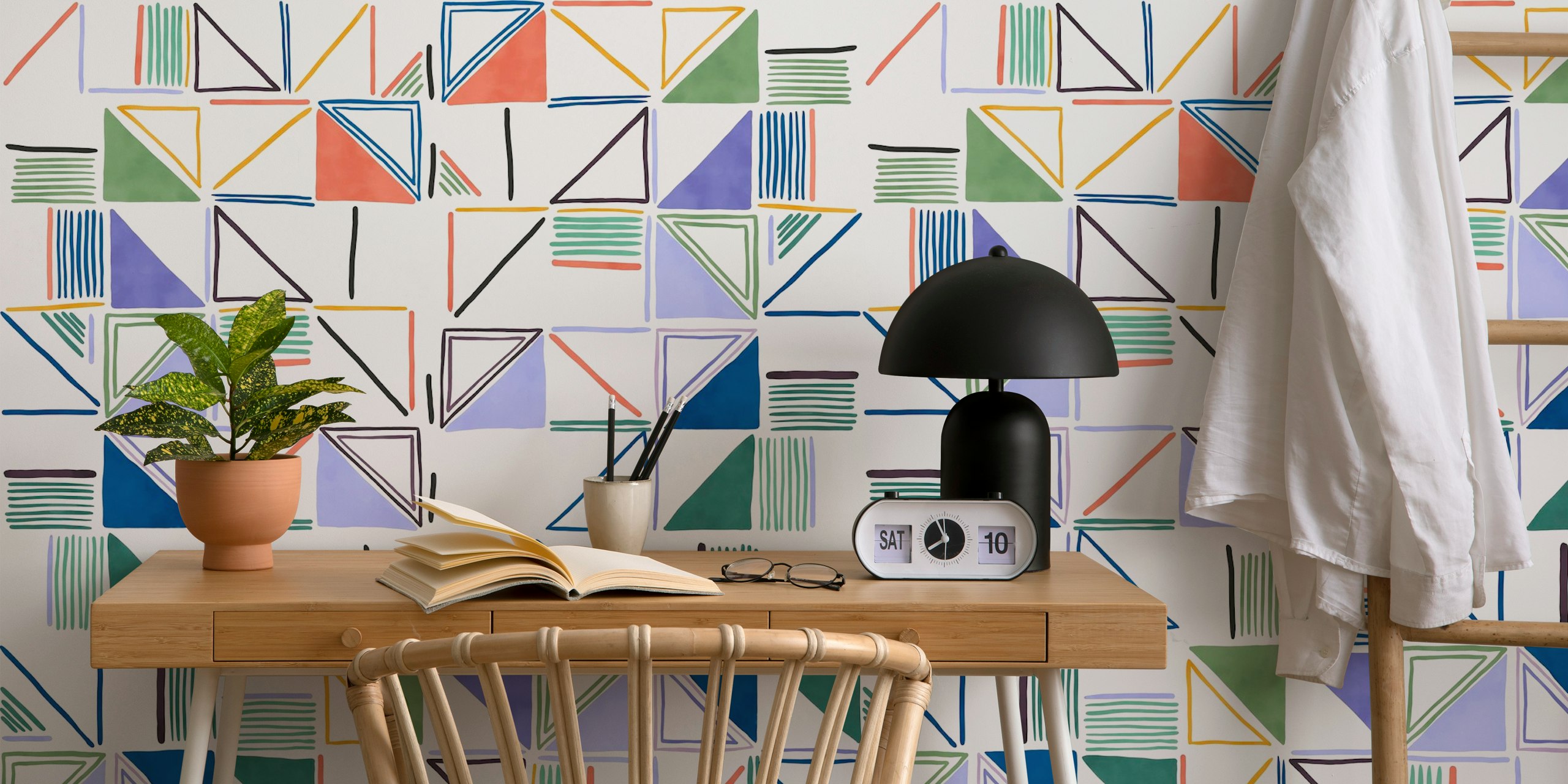 Contemporary Geometric Mix Tapetdesign
