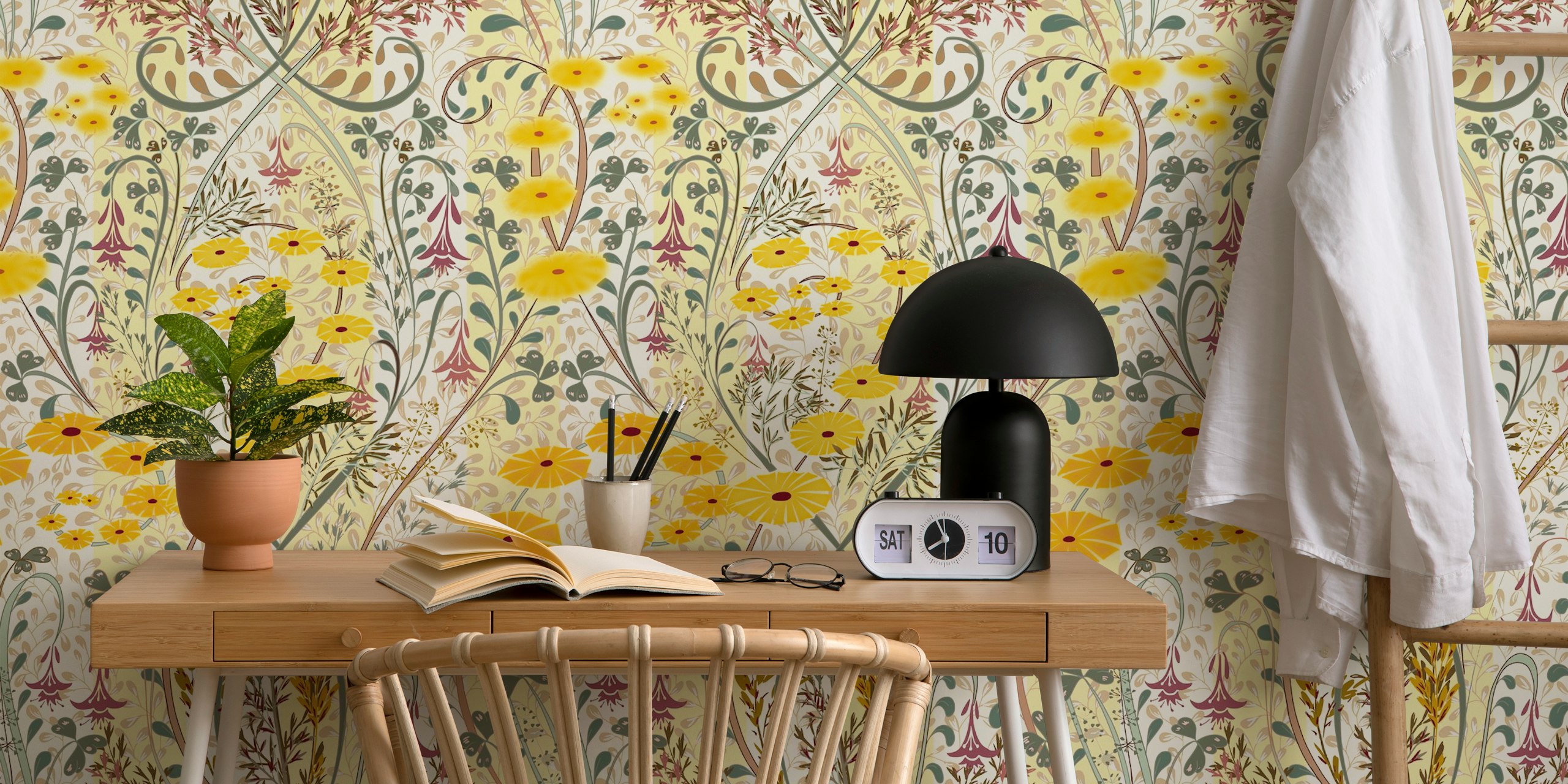 Floreale Meadow scent Amber and Topaz shade carta da parati