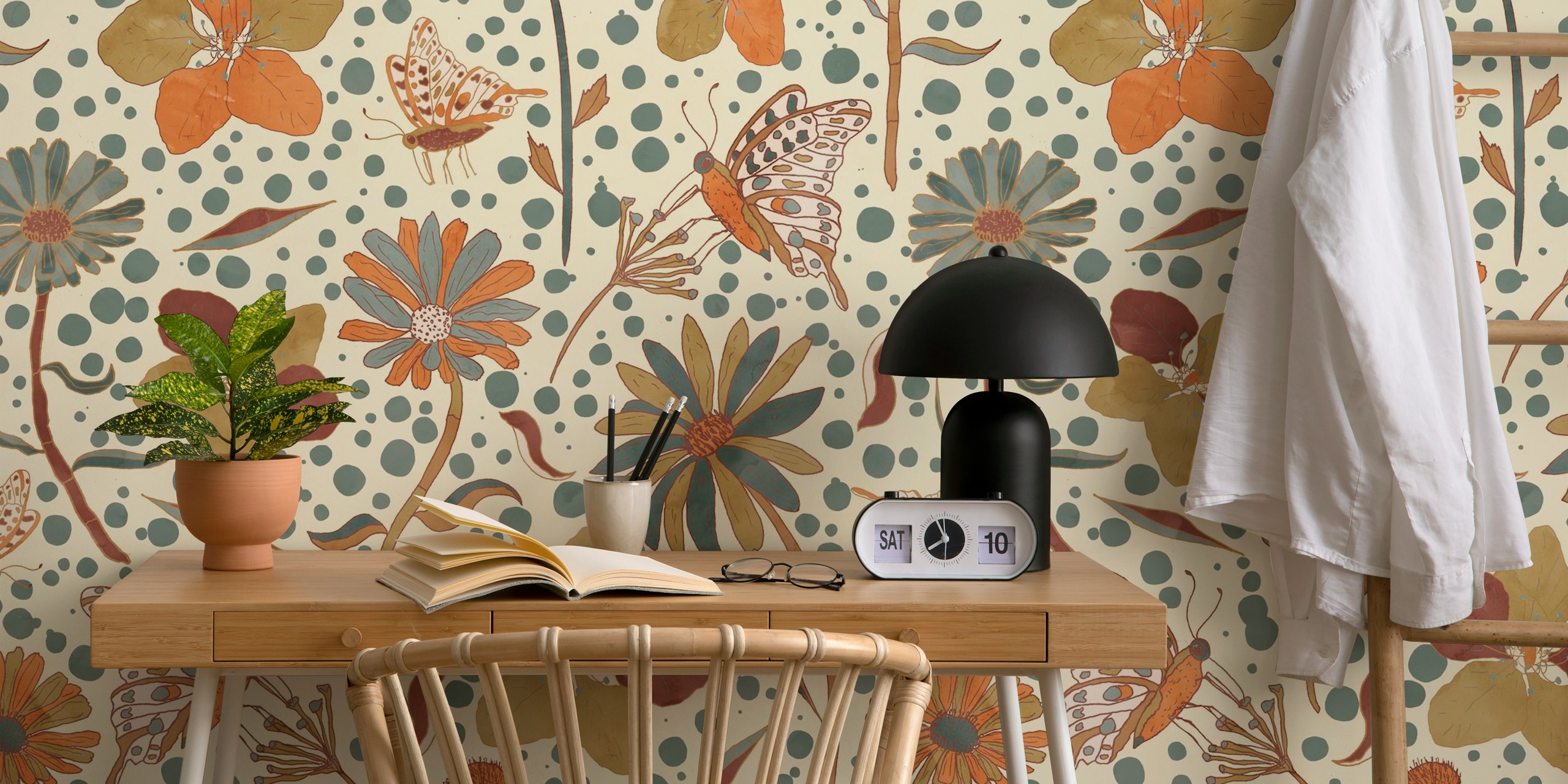 Secret Butterfly Garden wallpaper in a room