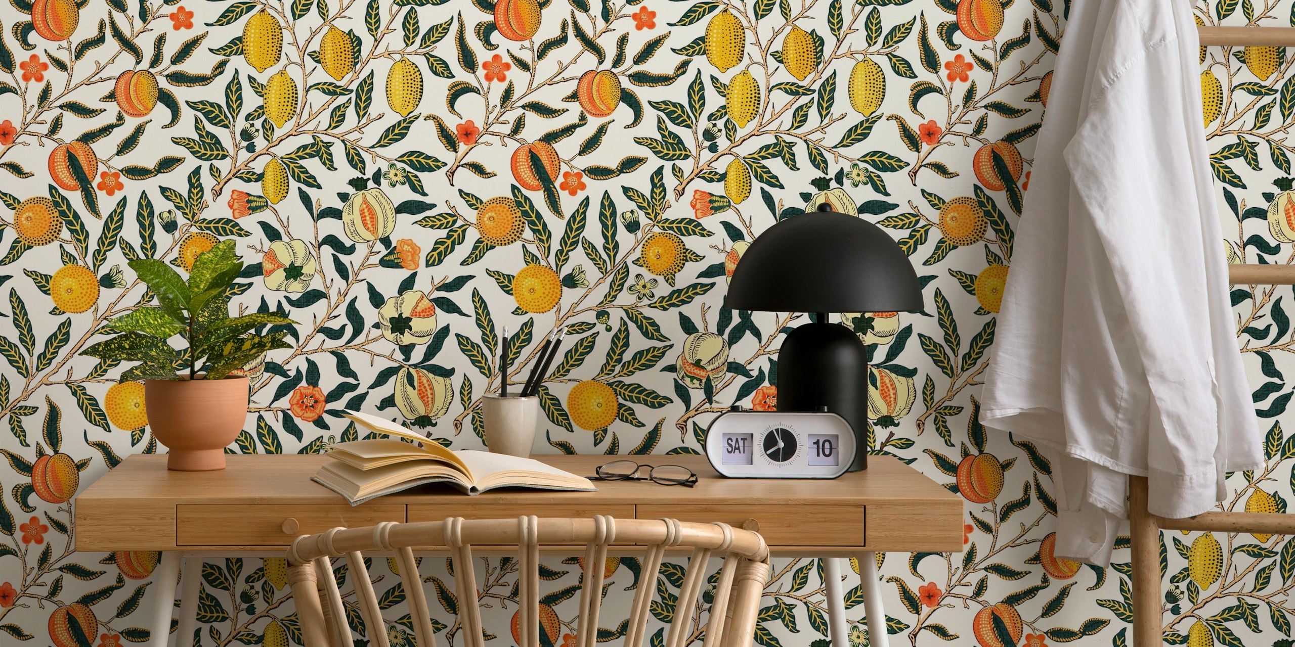 William Morris Pomegranate wallpaper in a room