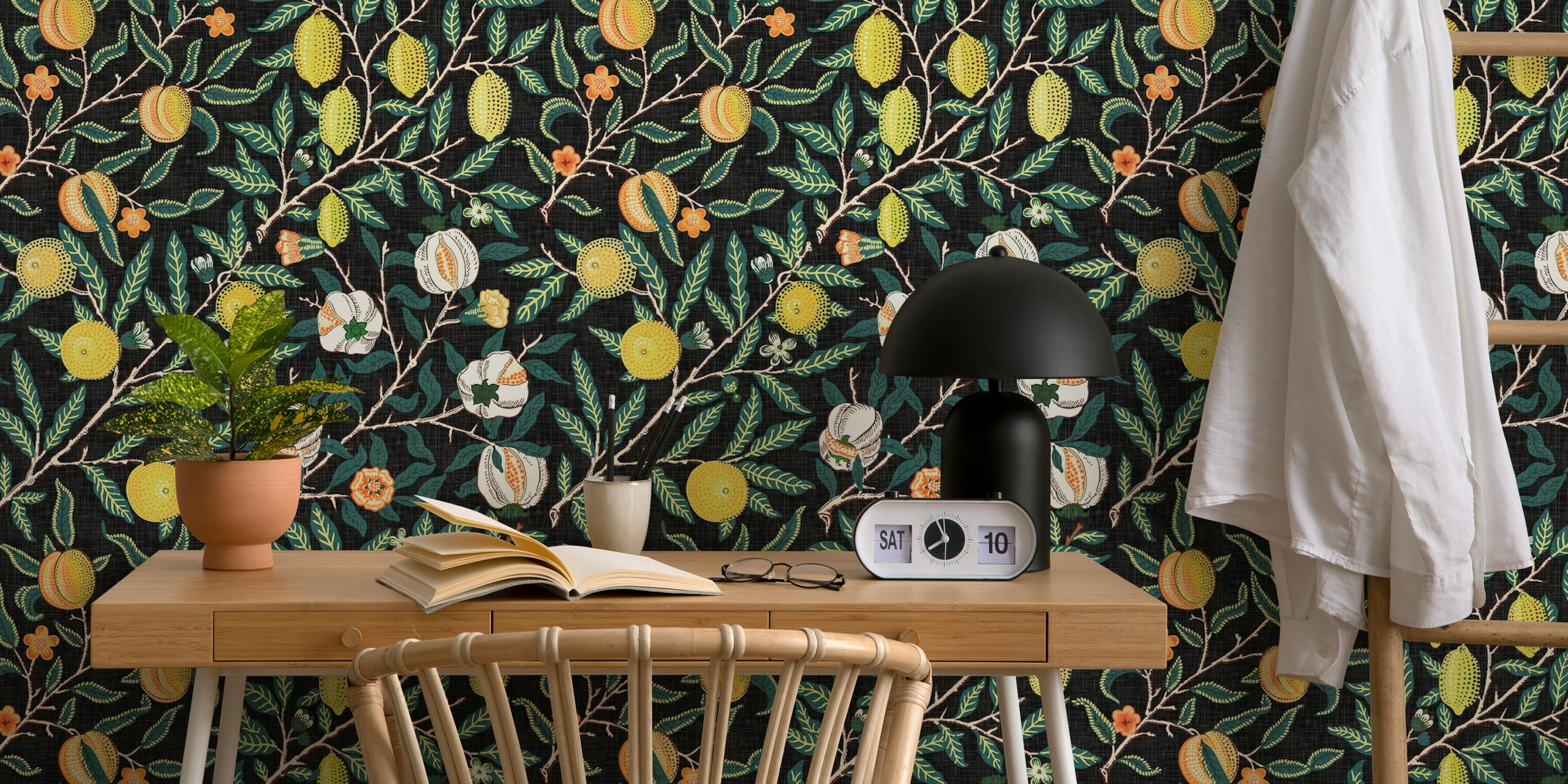 William Morris Pomegranate wallpaper in a room
