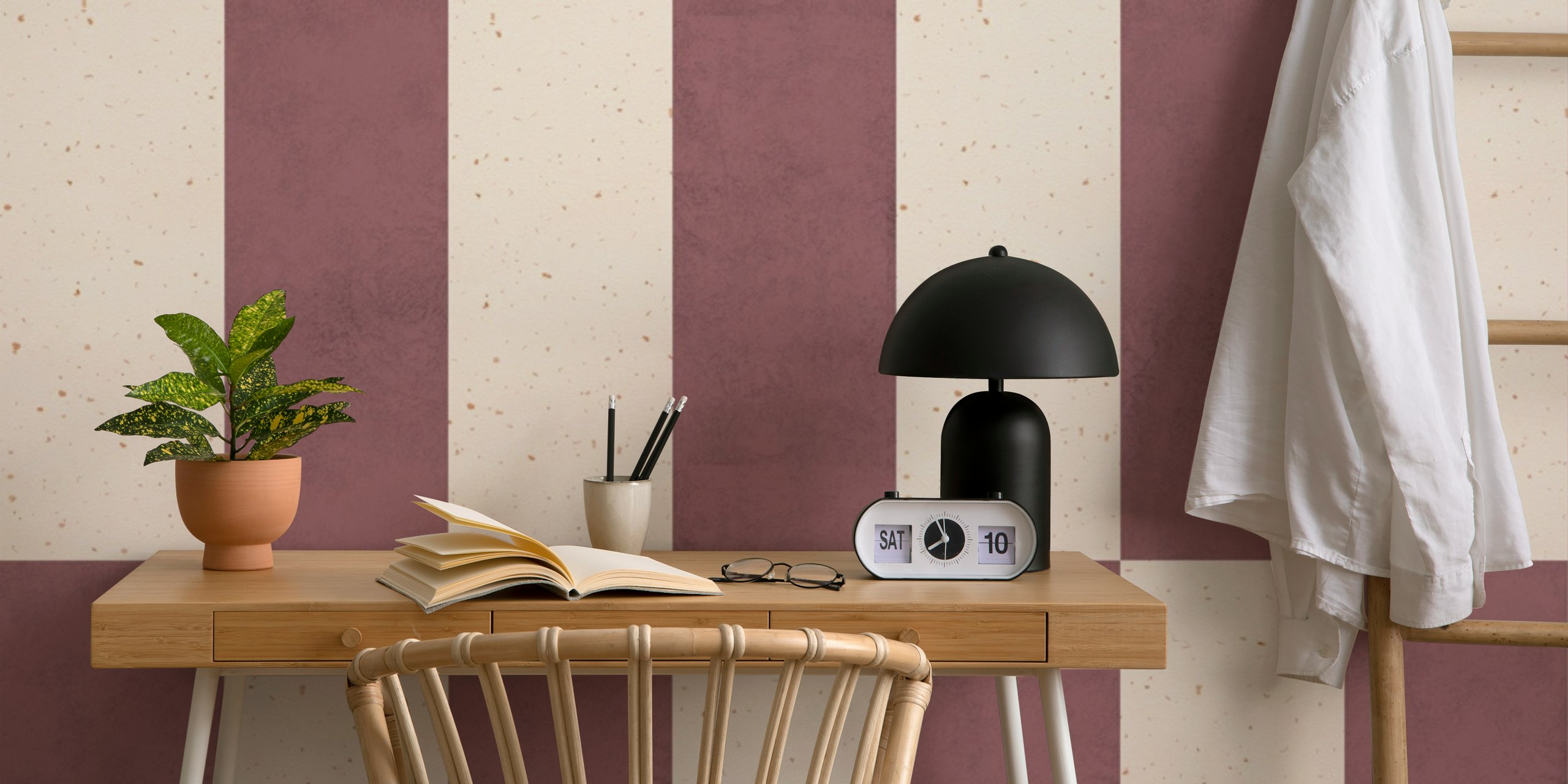 Concrete Stripes 03 wallpaper in a room