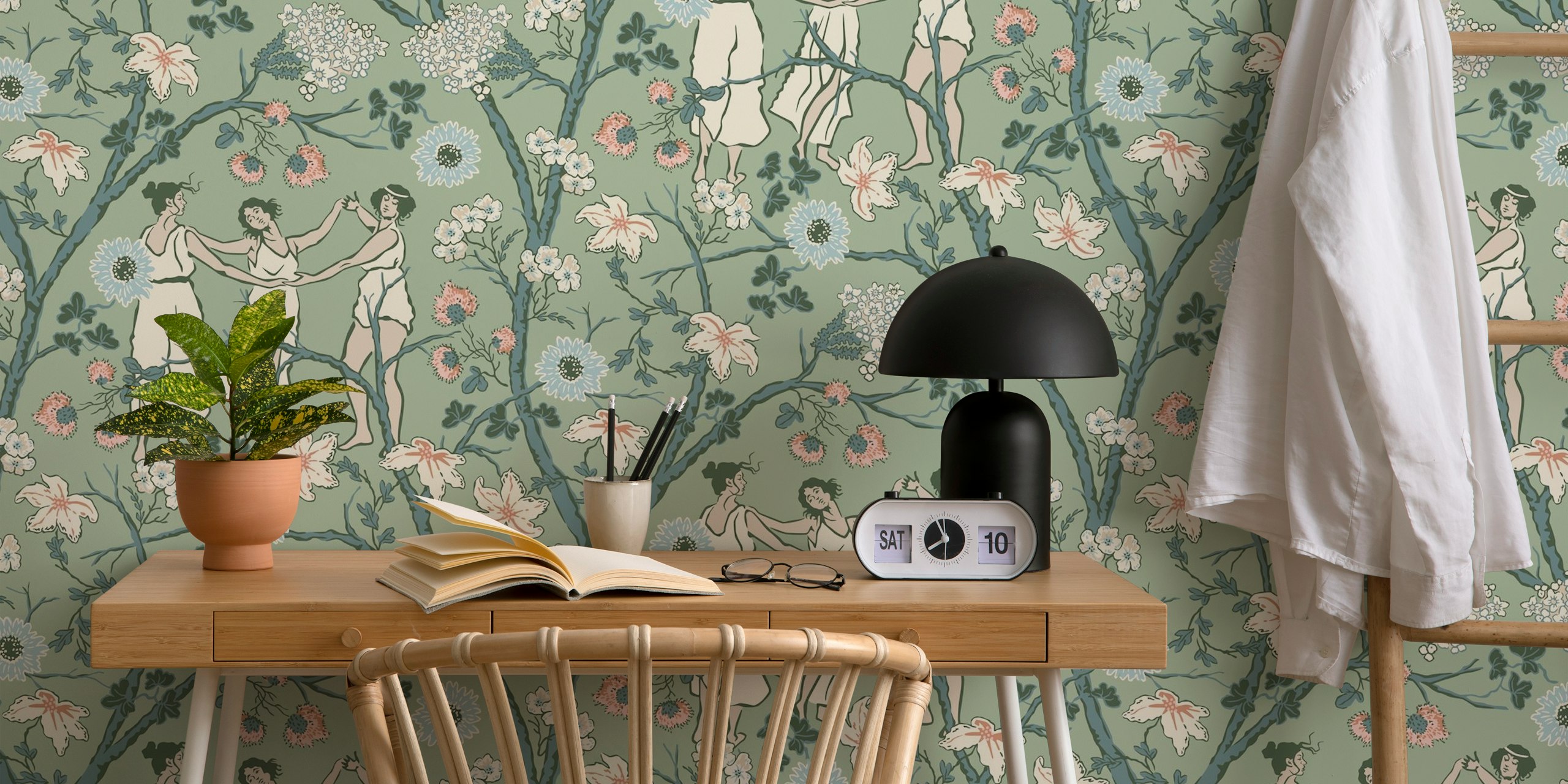 Midsummer dance wallpaper dans une pièce stylée