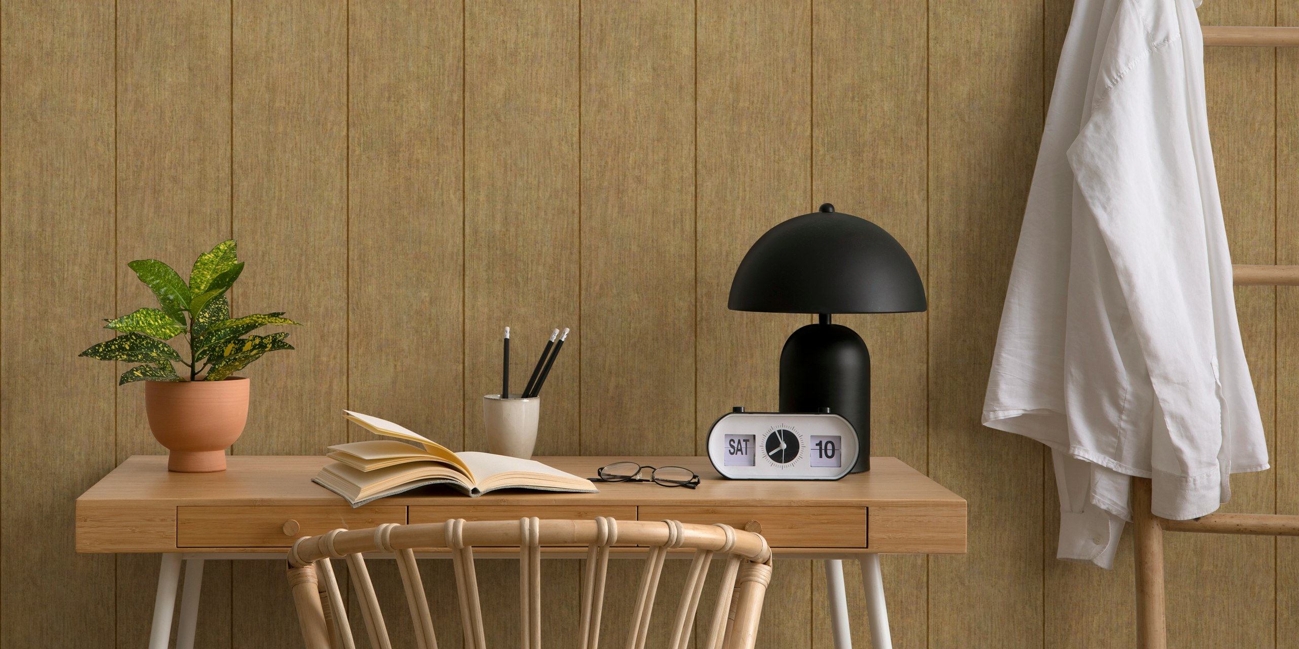 Woodgrain Panel - Warm Oak dans une pièce