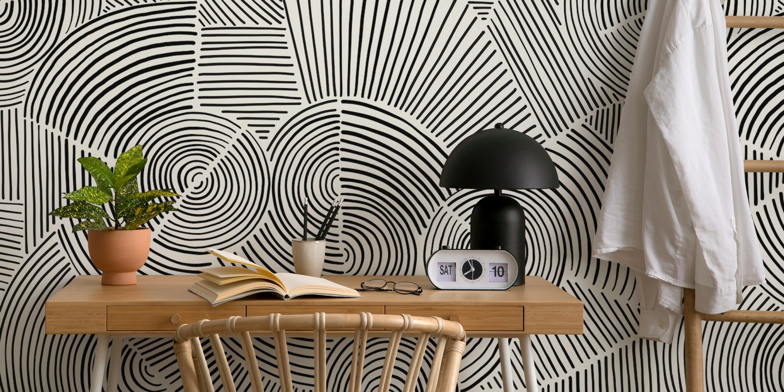 Abstract Zen Tapestry tapet i et rom