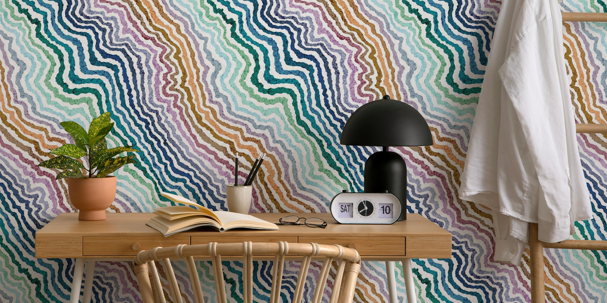 Jewel Quartz wallpaper in a stylish room