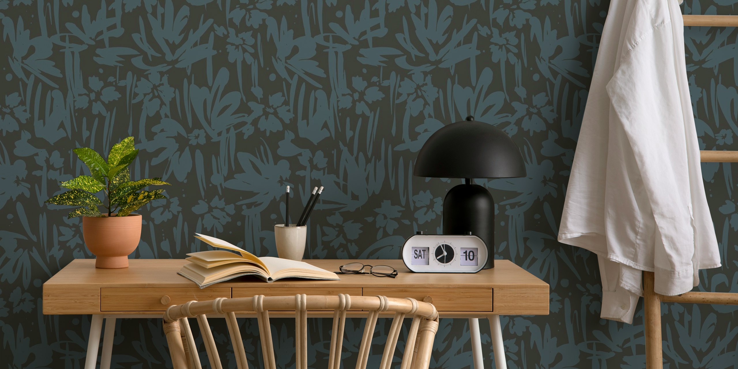 Abstract Garden Floral wallpaper i et rum