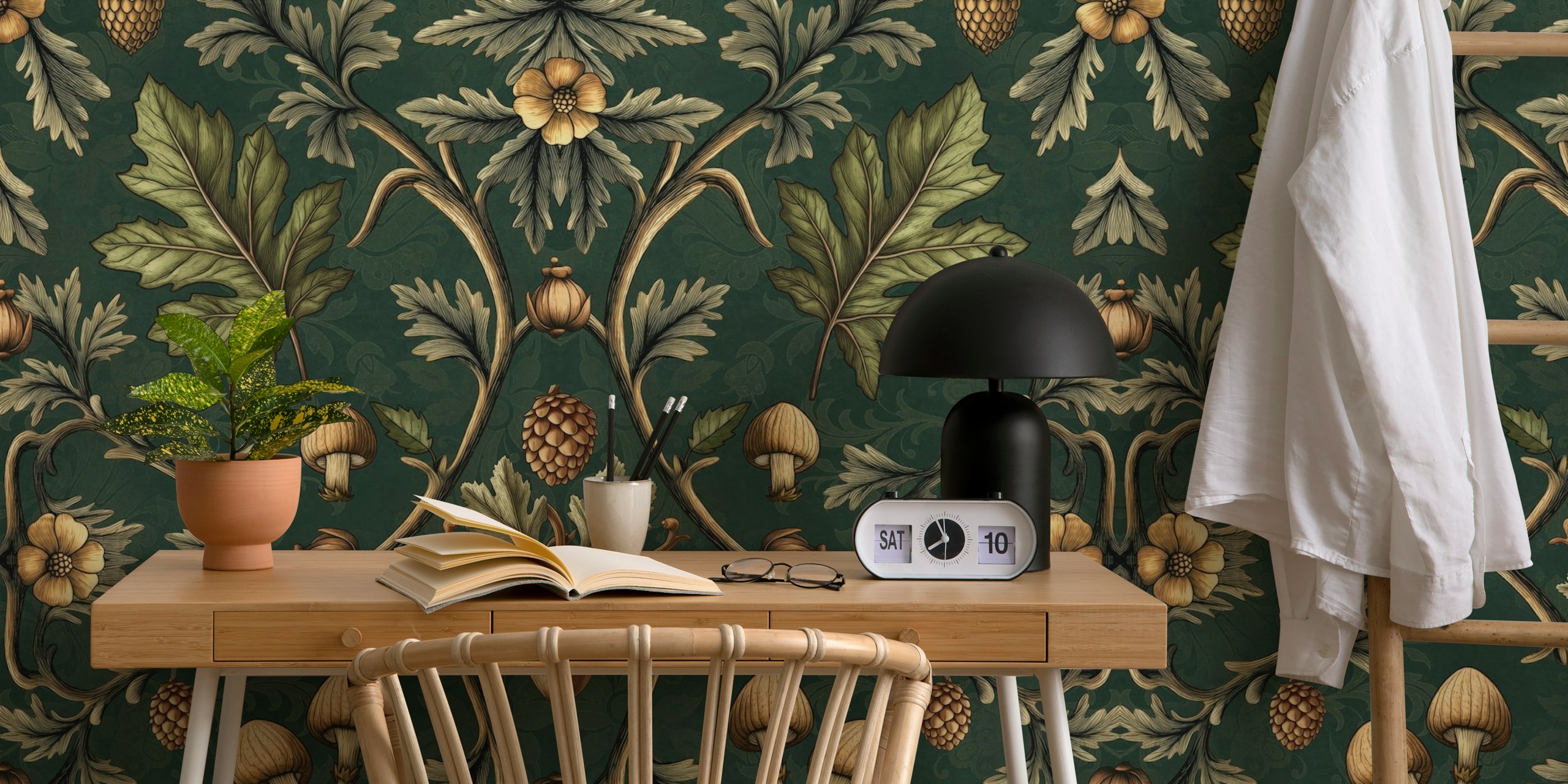 William Morris Woodland Foliage Elegance wallpaper design