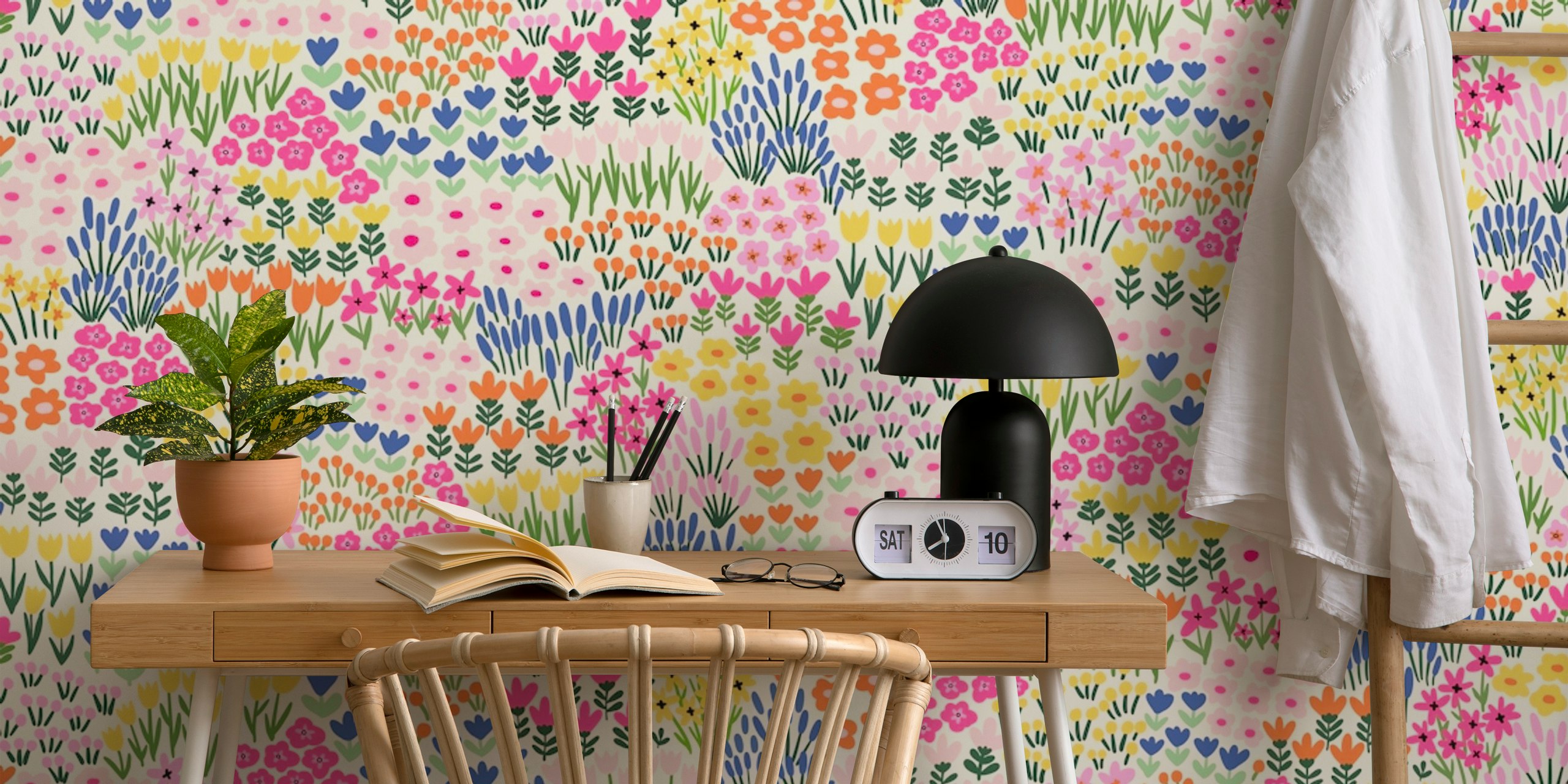 Ταπετσαρία σχεδίασης Colorful Flower Garden