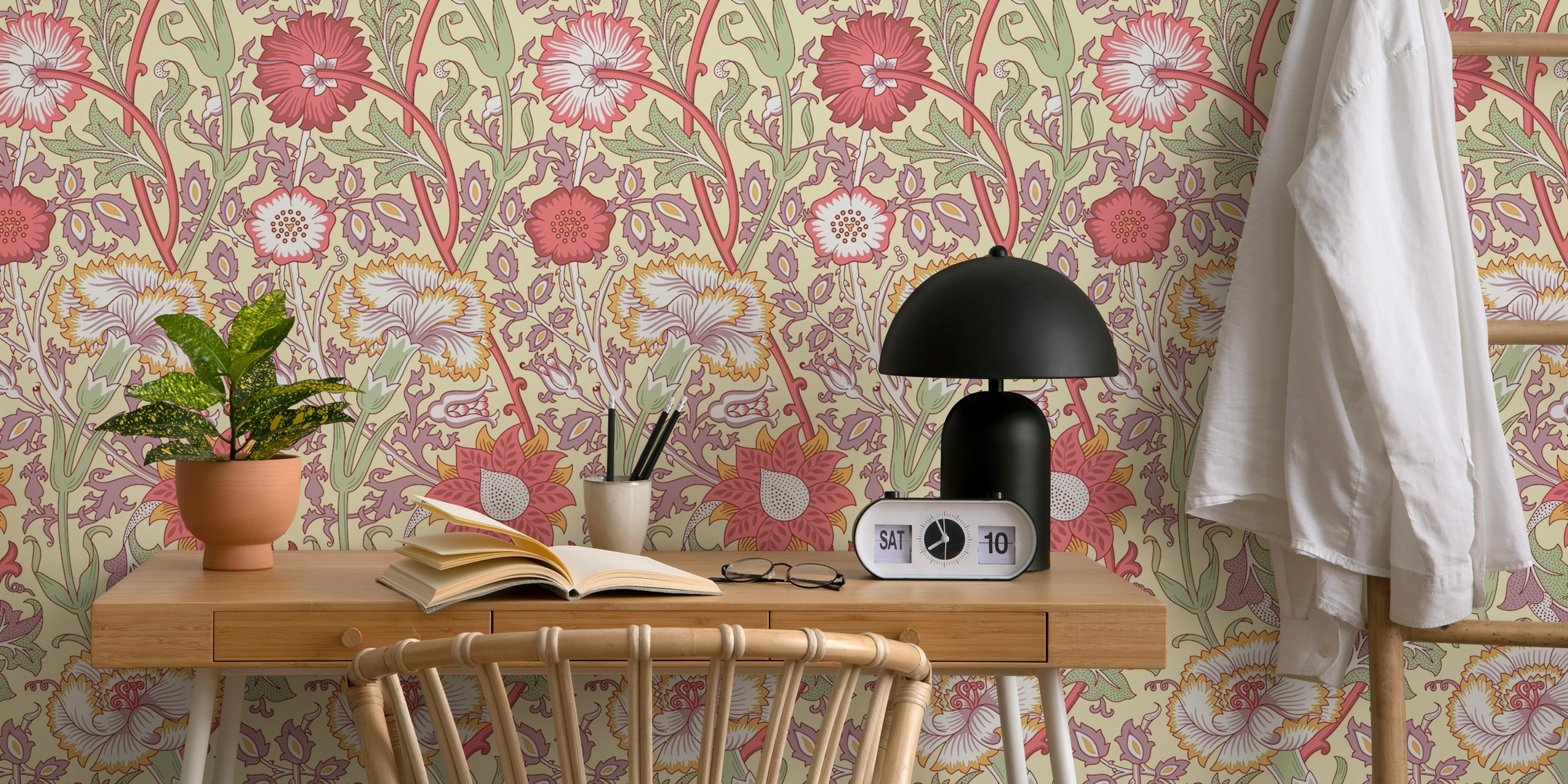William Morris wallpaper in a room