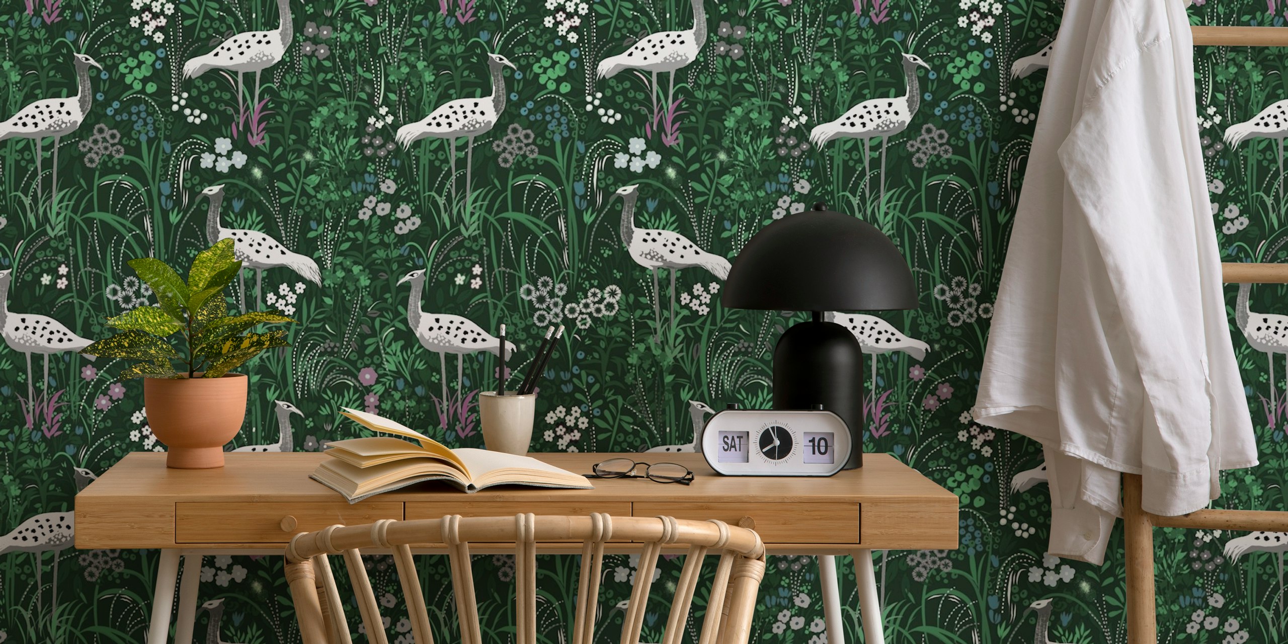 Lush Green Aviary tapet i et rom