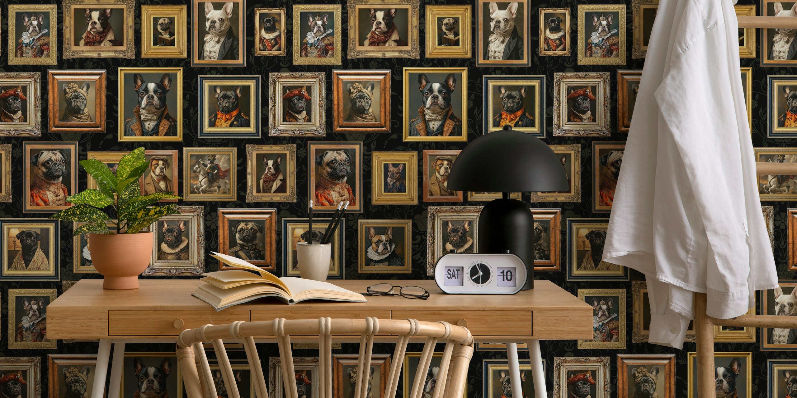 Historic BullDog wallpaper s portréty psů