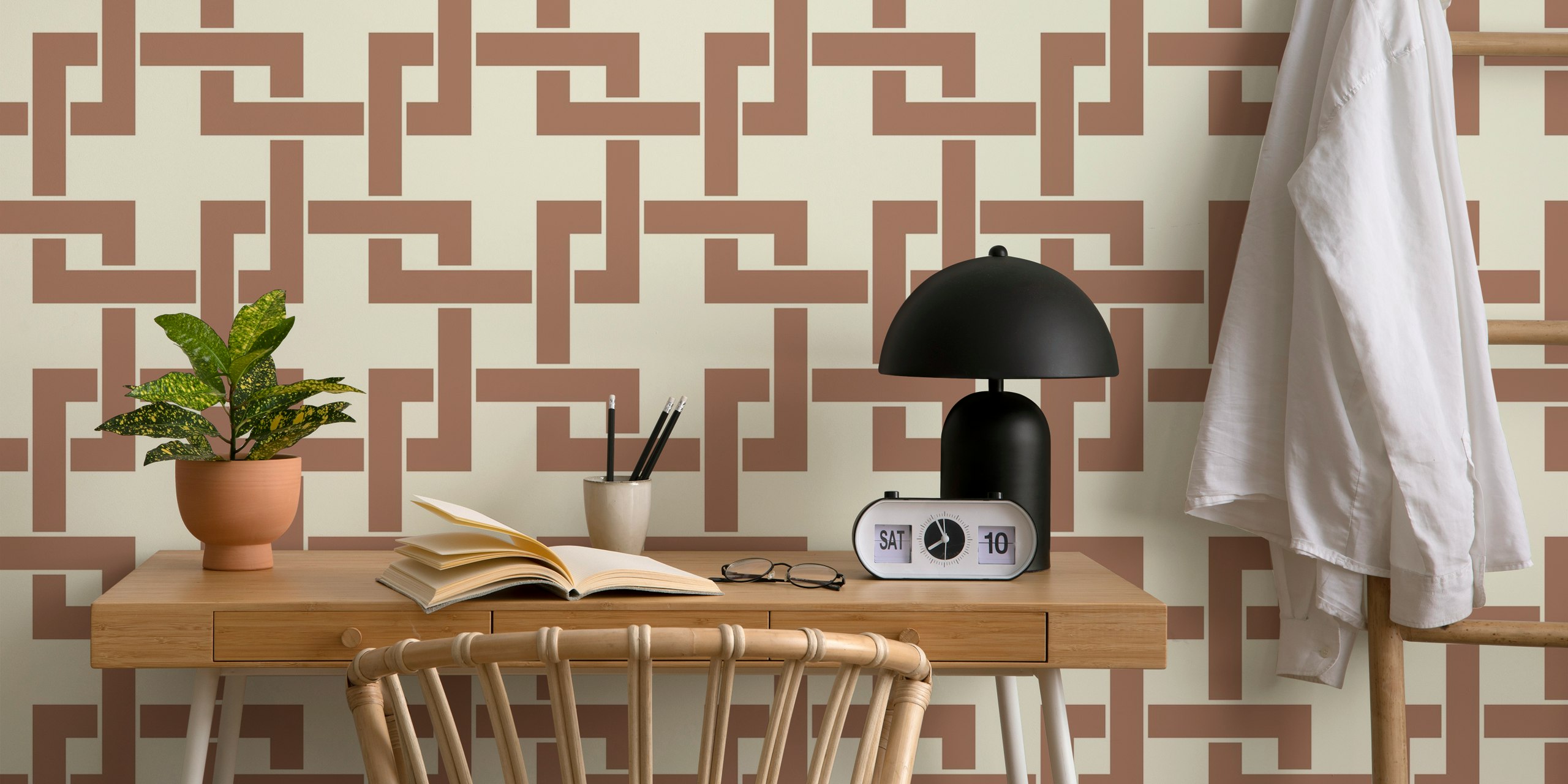 Modern Maze Style tapetti huoneessa
