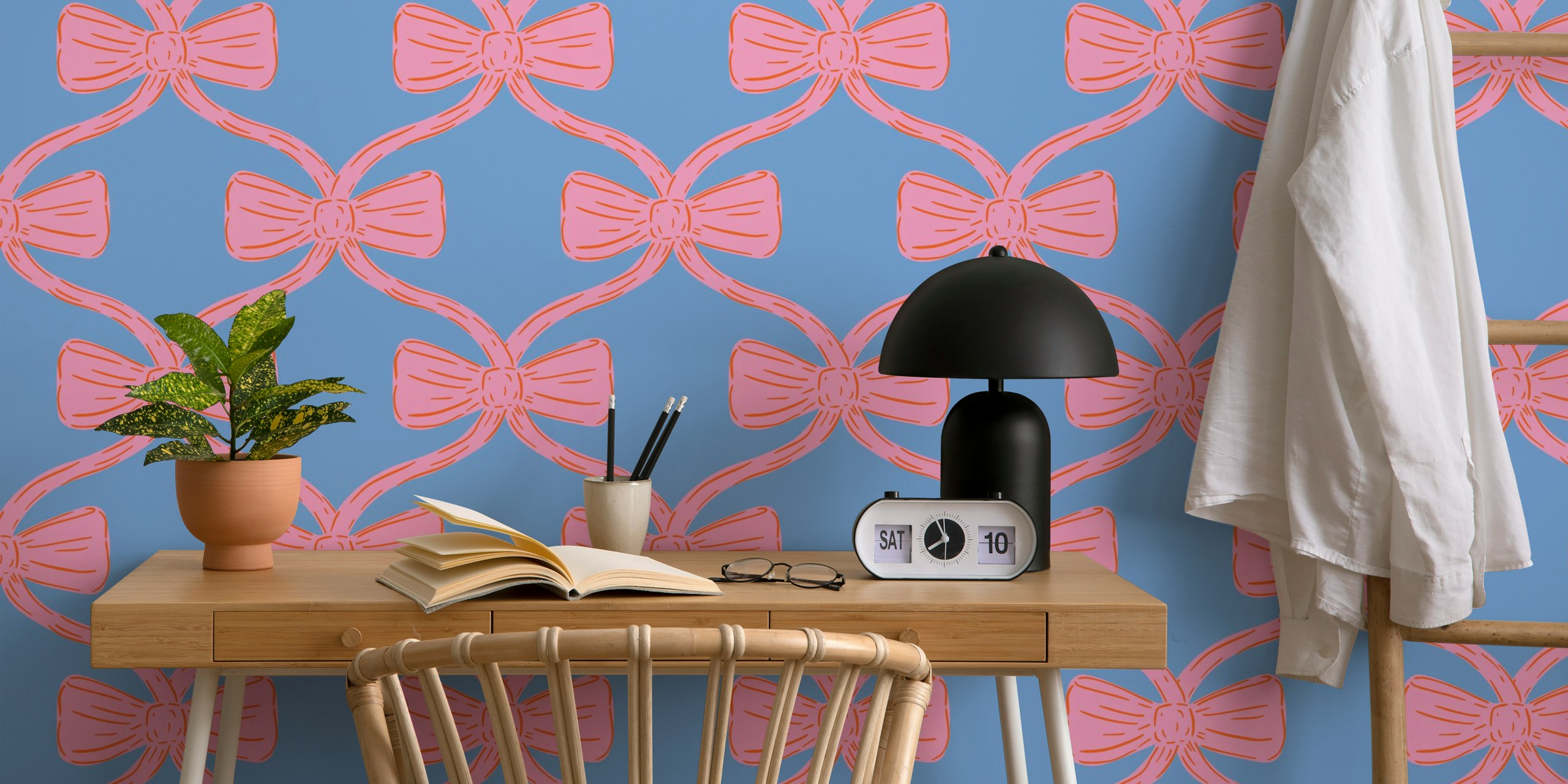 Bold geometric bows tapetdesign