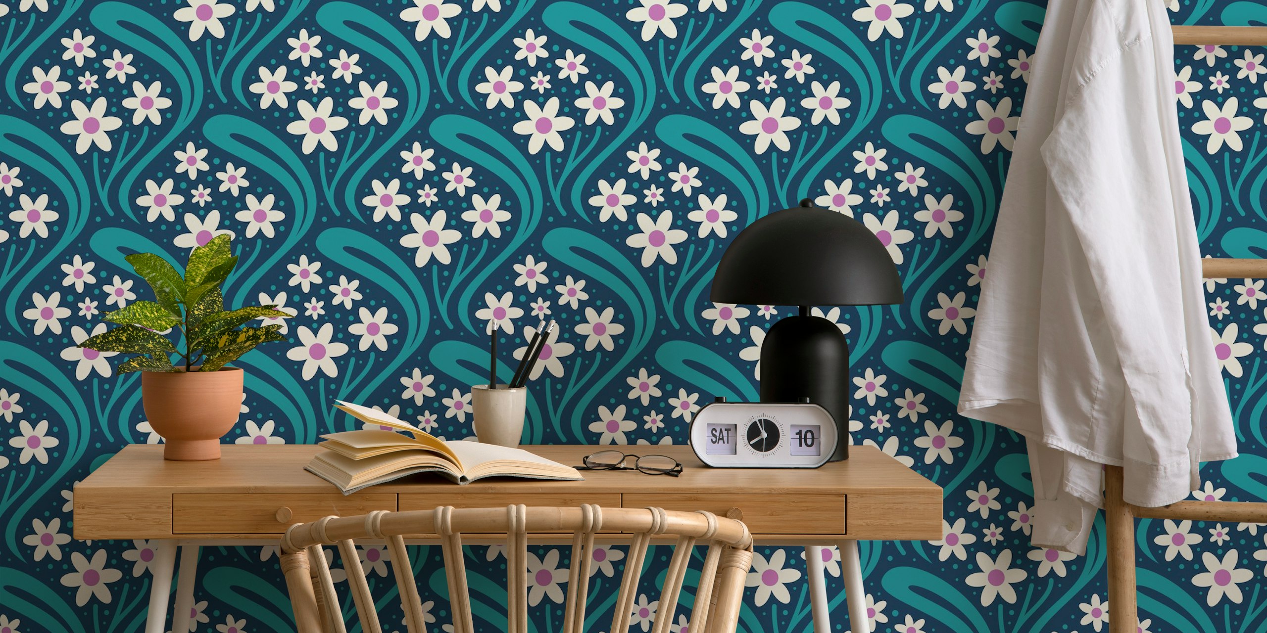 Vintage Daisy Fantasy in een kamer