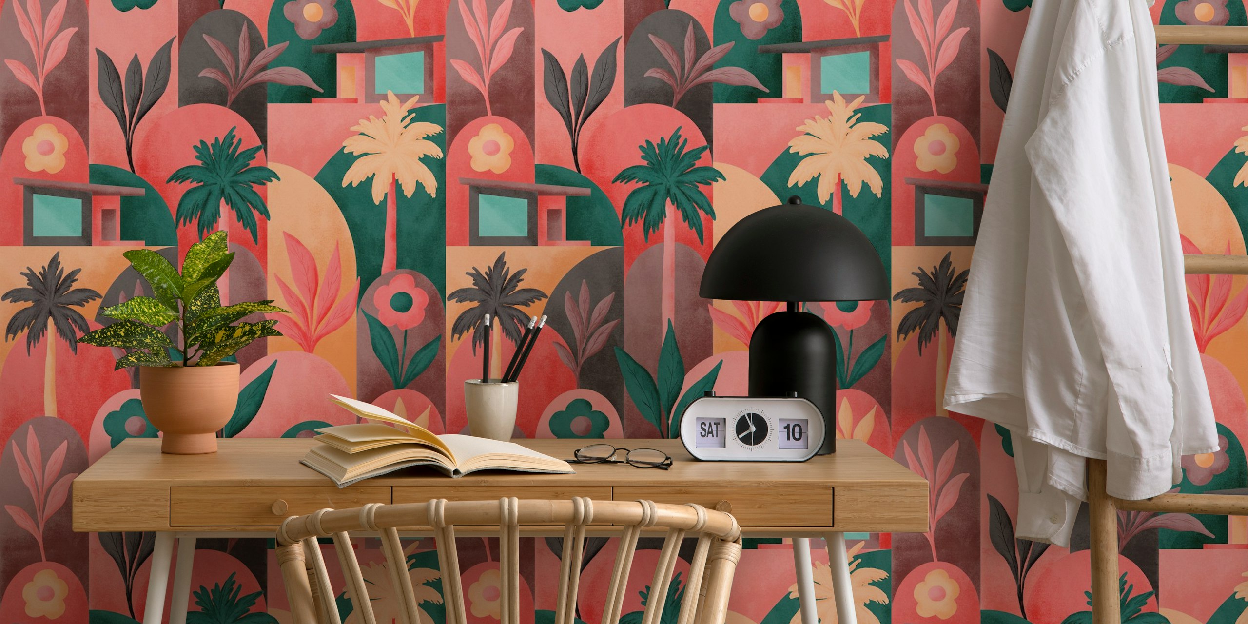 Mid Mod In Palm Springs Sunrise tapetdesign