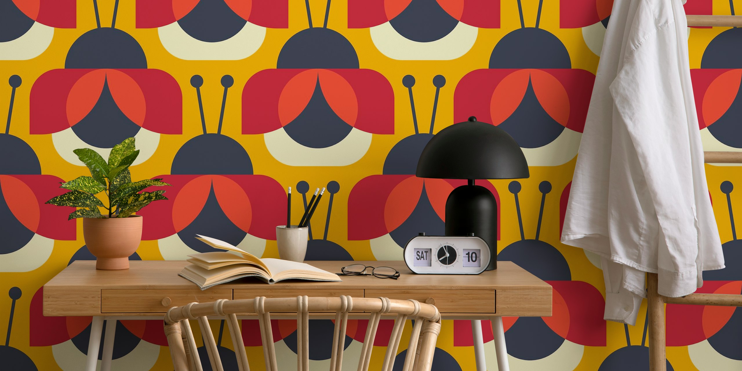 Design de papier peint Playful ladybugs dans une pièce