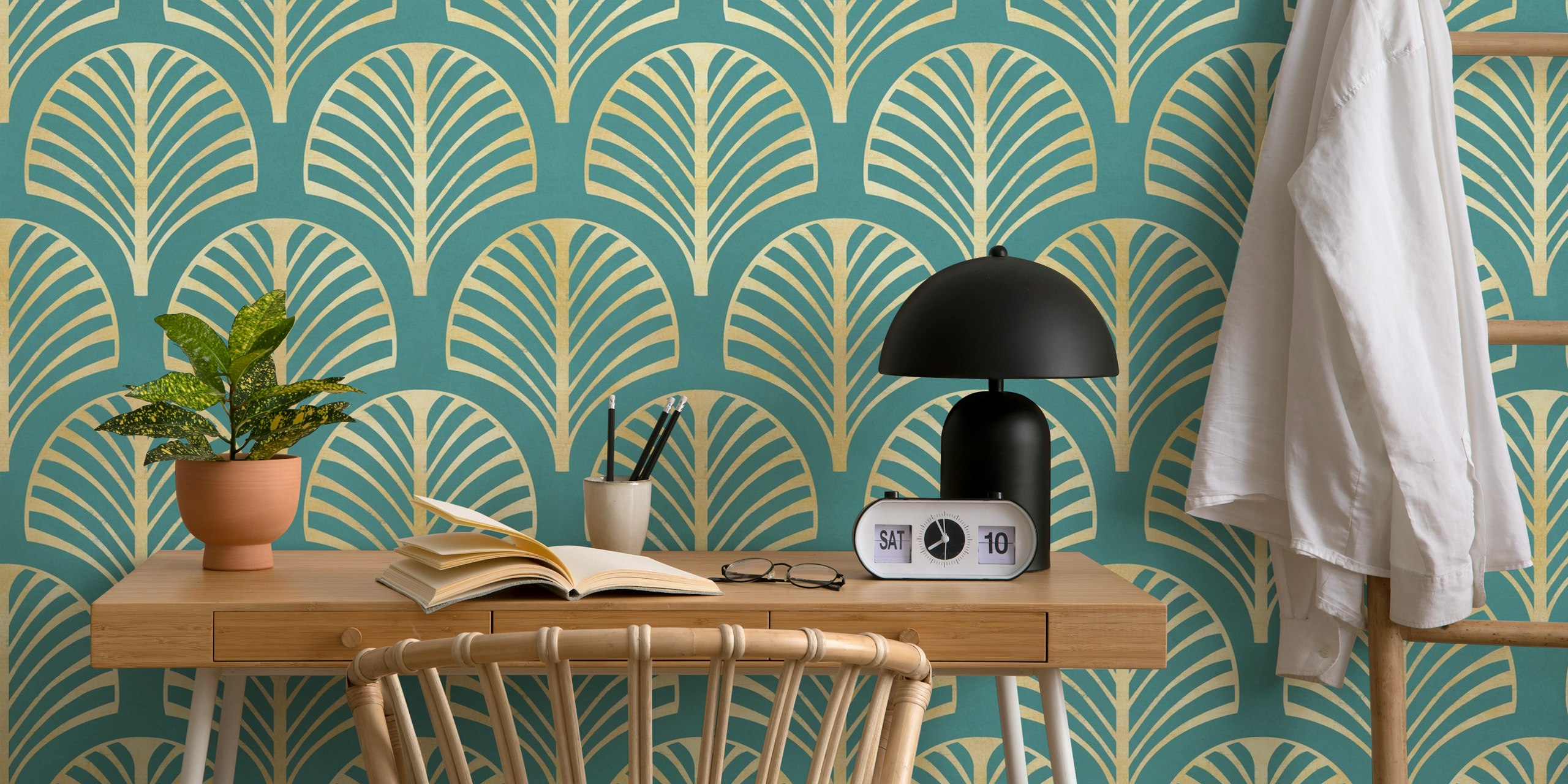 RadiantRetro design mural dans une pièce élégante