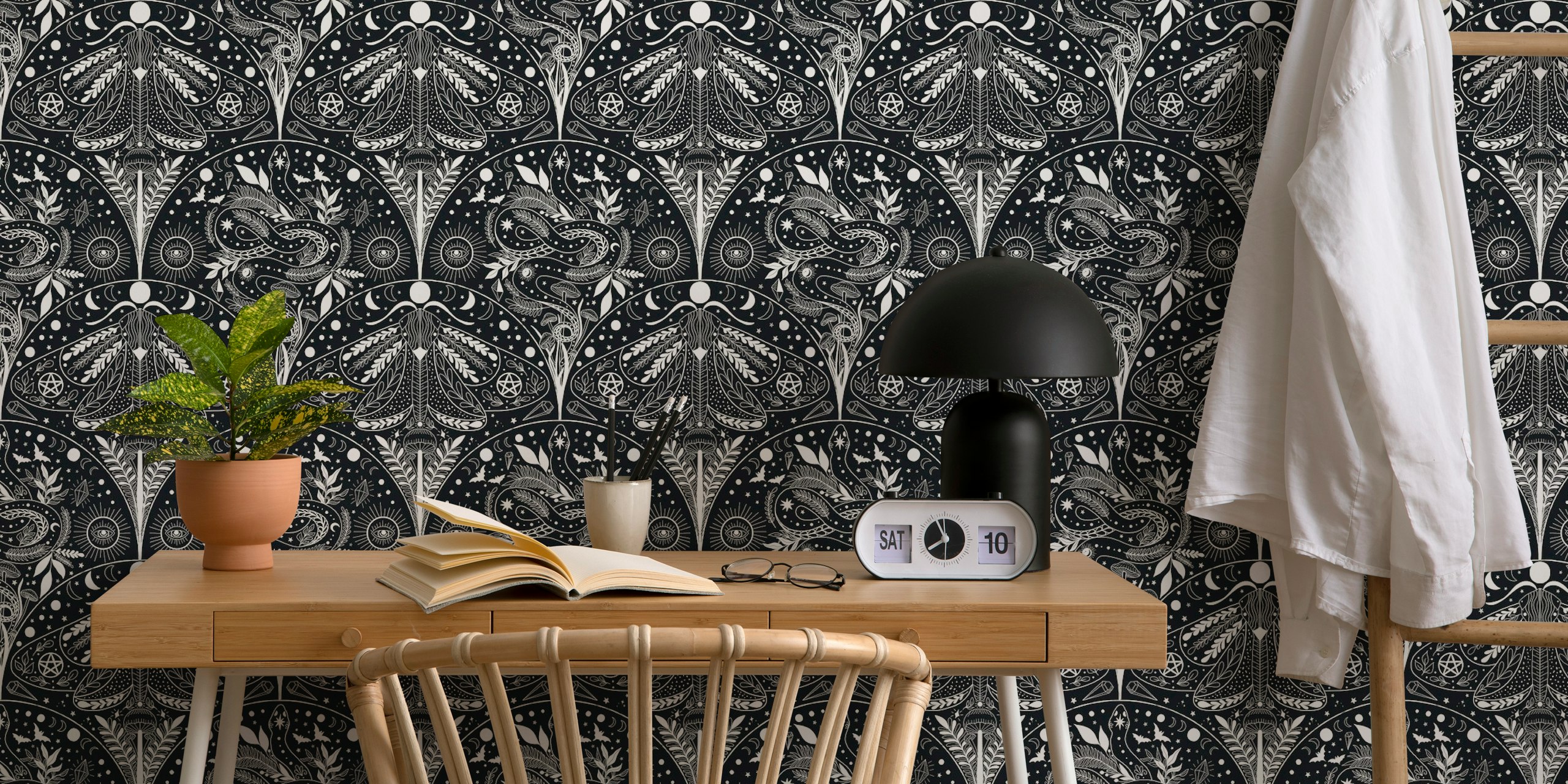 Tapeta Whimsical goth prikazana u sobi